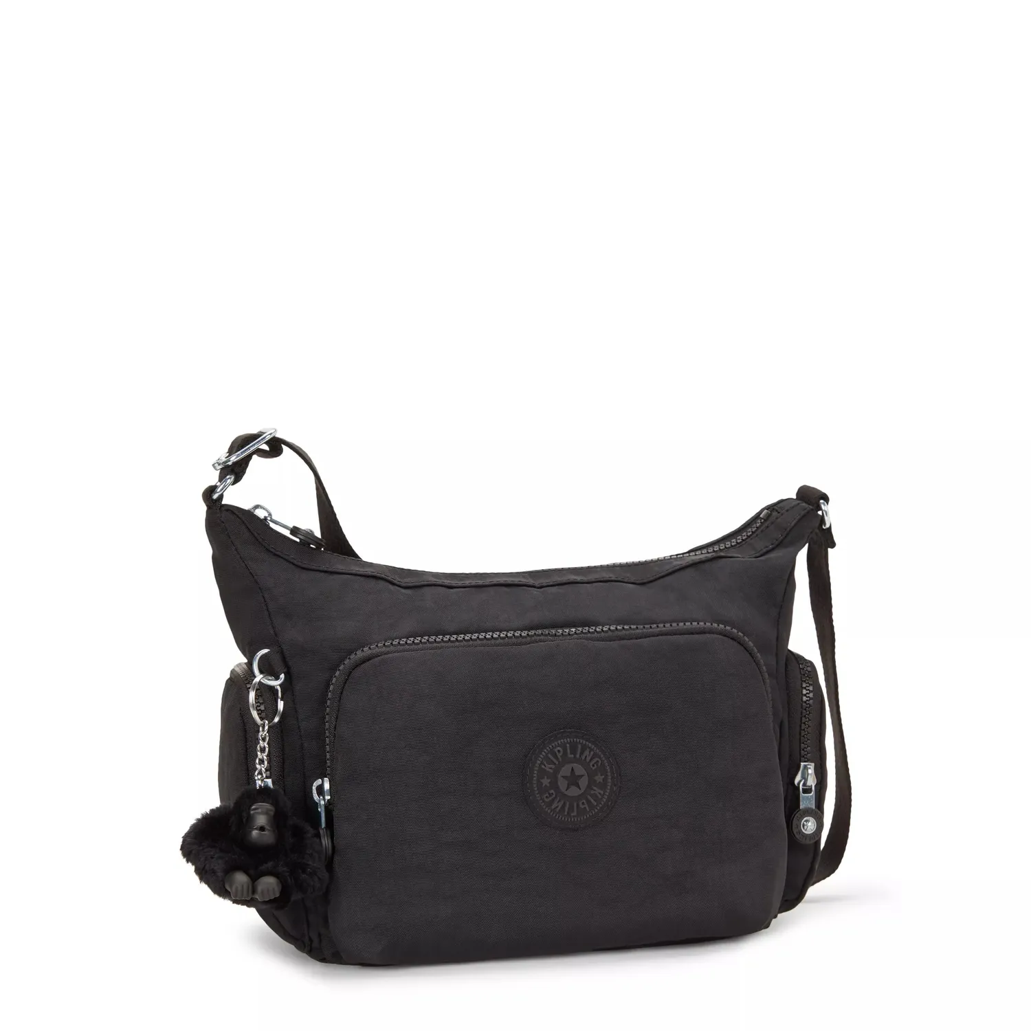 Kipling Gabb S crossbodytas Medium Black Noir met ritsvakken