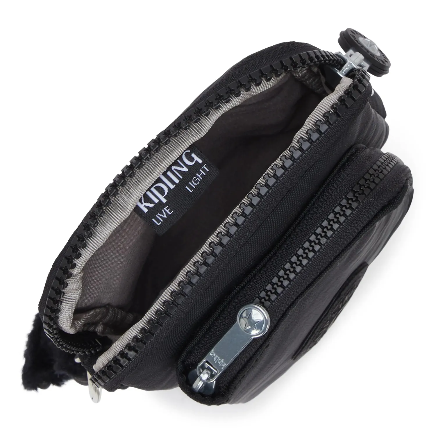 Kipling Telmo portemonnee Black Noir klein met riem