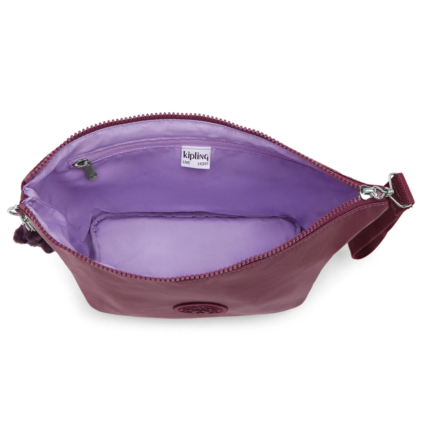 Kipling Naomi Pouch L etui groot grape wine metallic