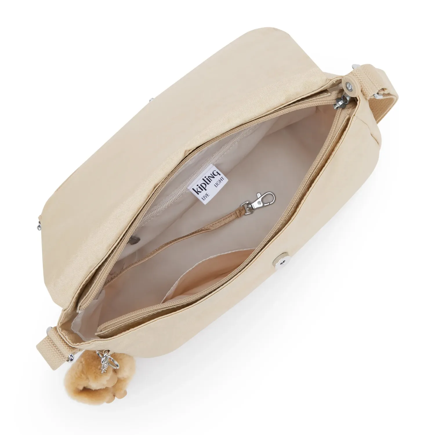 Kipling Earthbeat M schoudertas Sparkled Beige medium