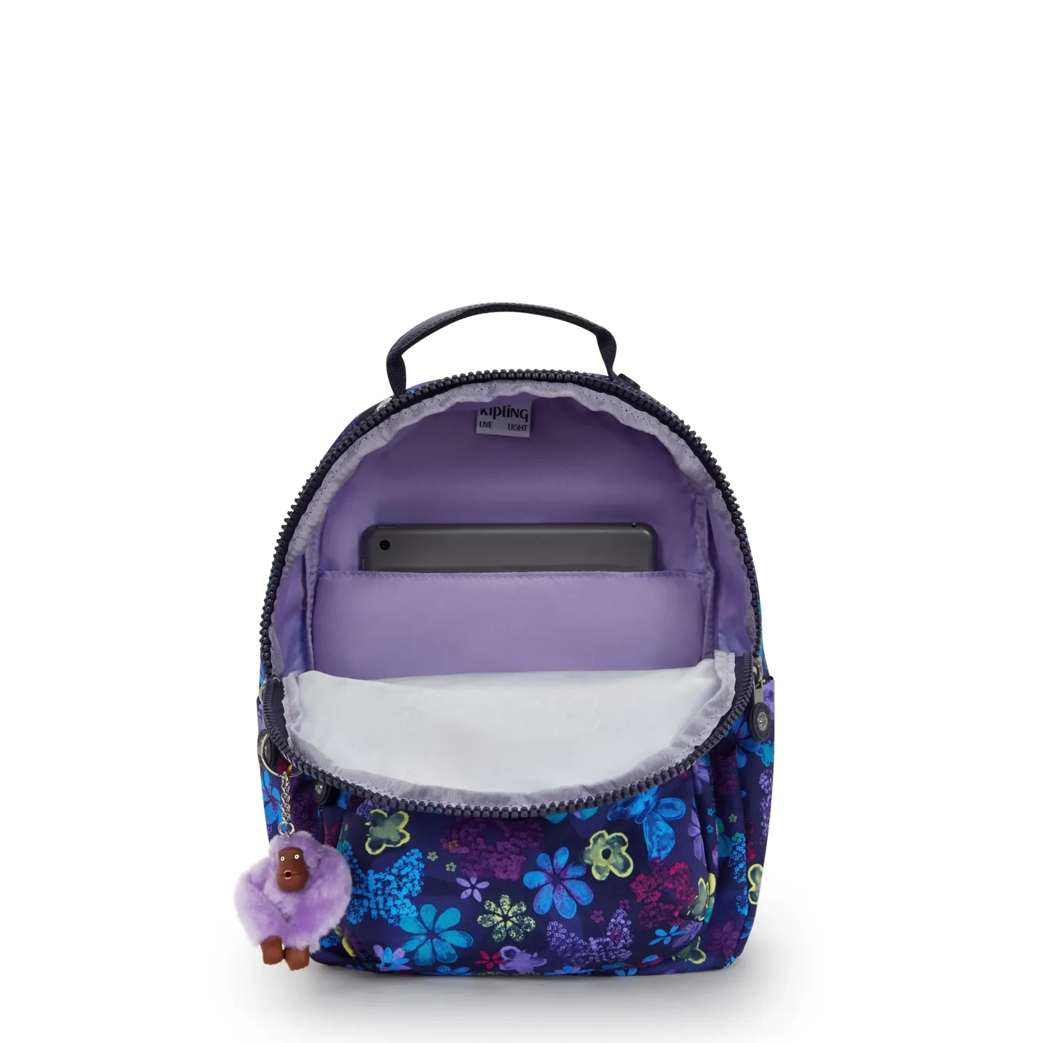 Kipling Seoul S rugzak Klein Dark Flower Stamp 11 inch vak