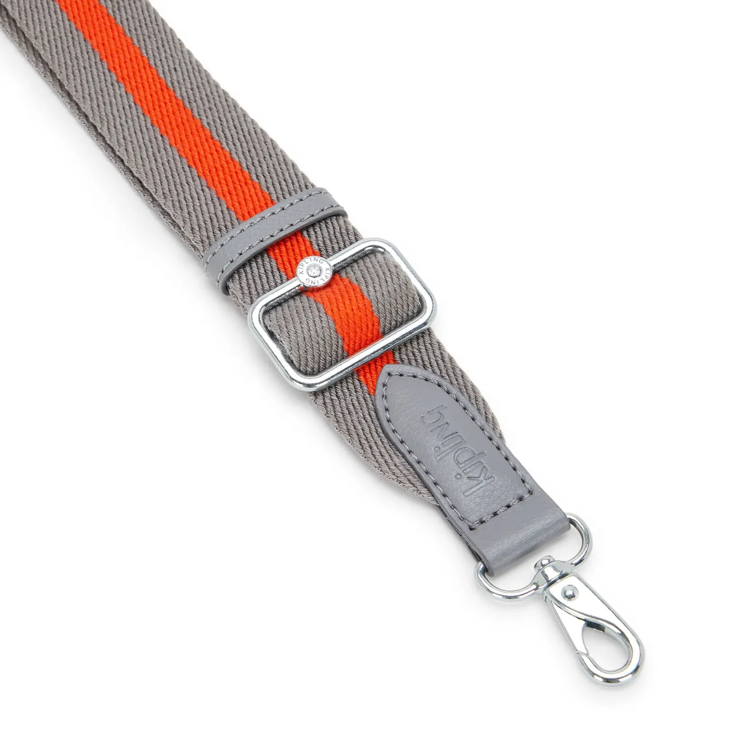 Kipling Shoulderstrap Basic schouderriem Grey Orange Stripe
