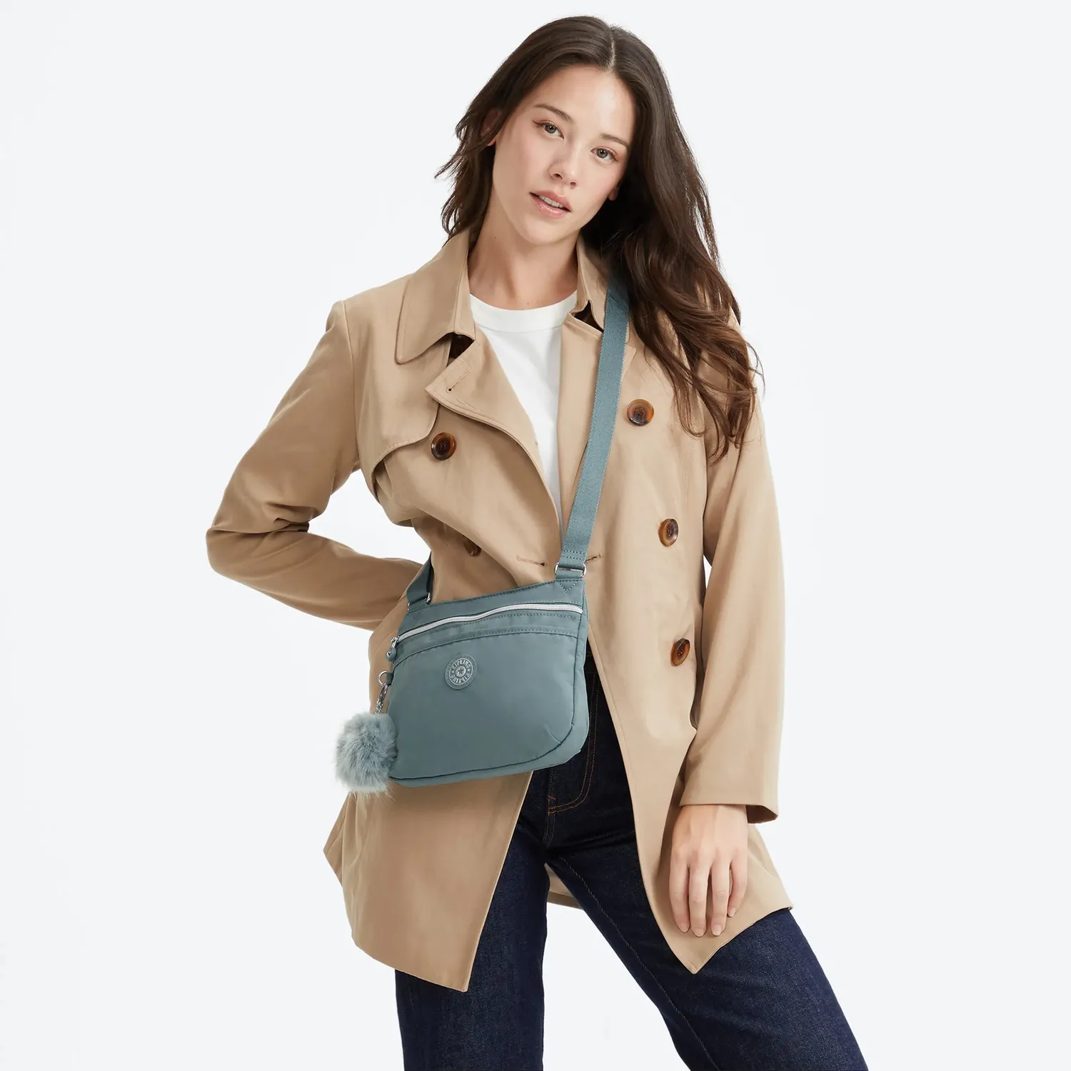 Kipling Emmylou crossbody tas Green Air klein waterafstotend
