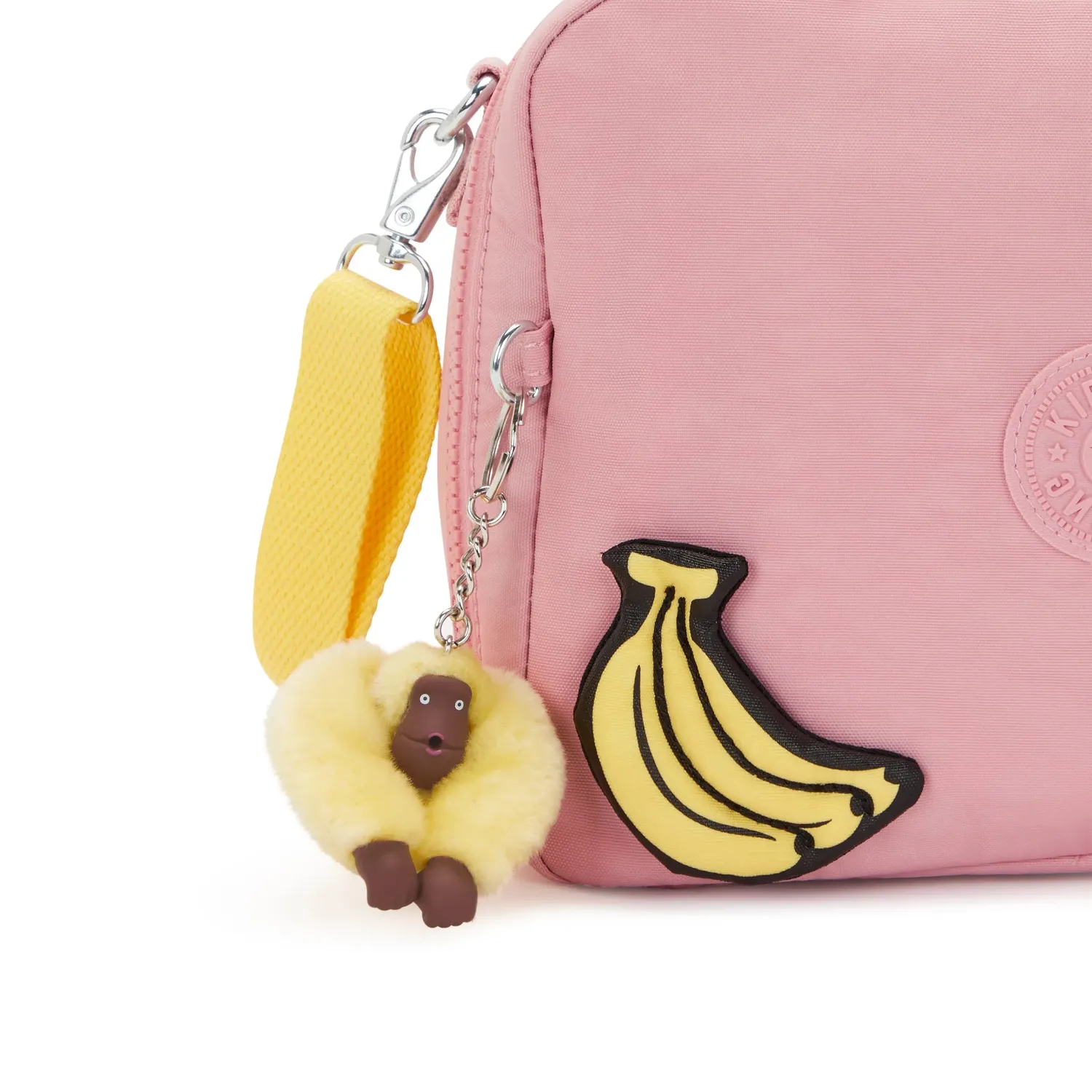 Kipling Miyo Print lunchtas Pink Daisy groot Minions