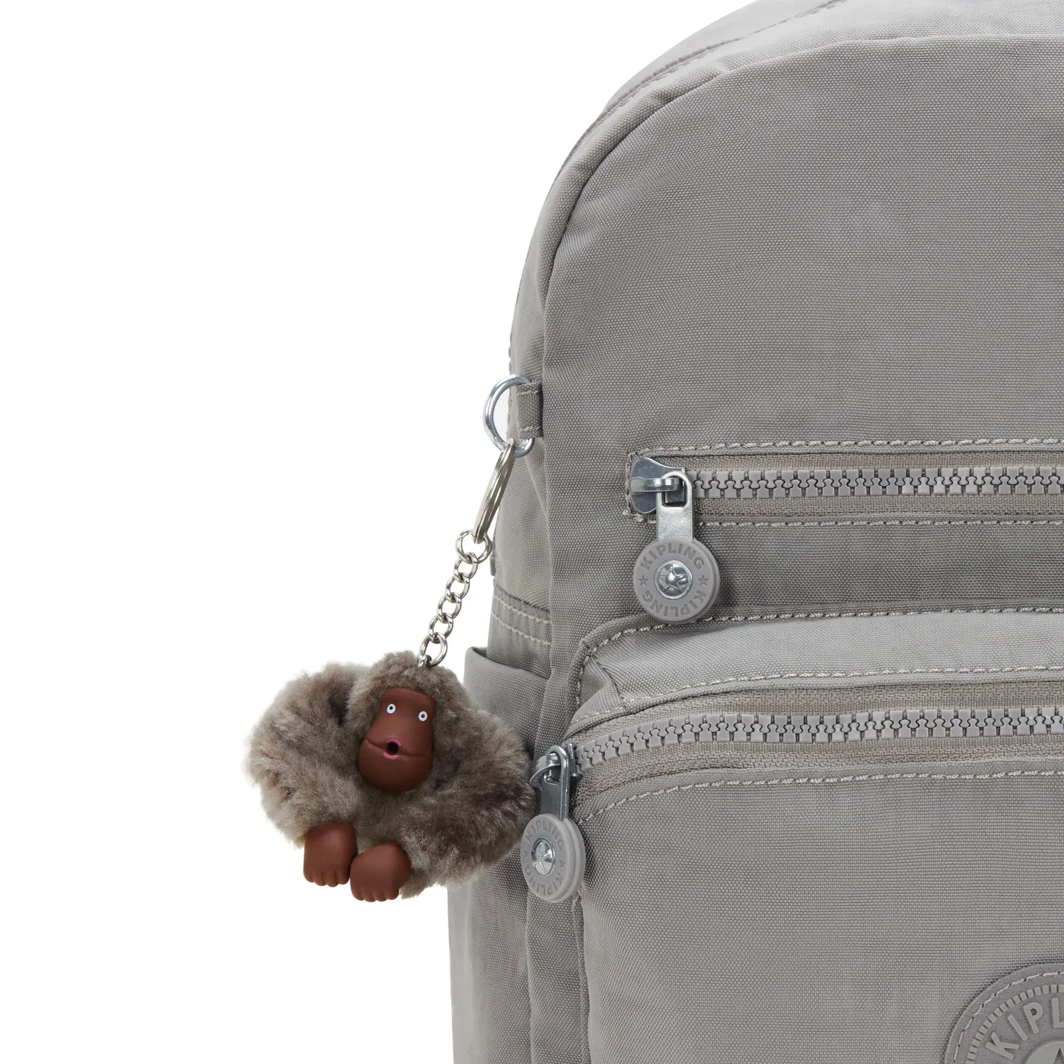 Kipling Judy M rugzak medium Cloudy Grey met vakken