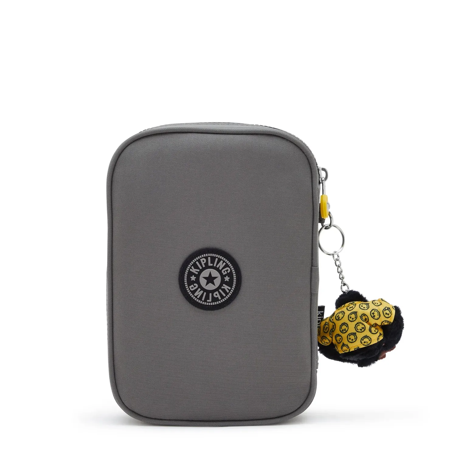 Kipling 100 Pens etui Groot Happy Face Grey smileyprint