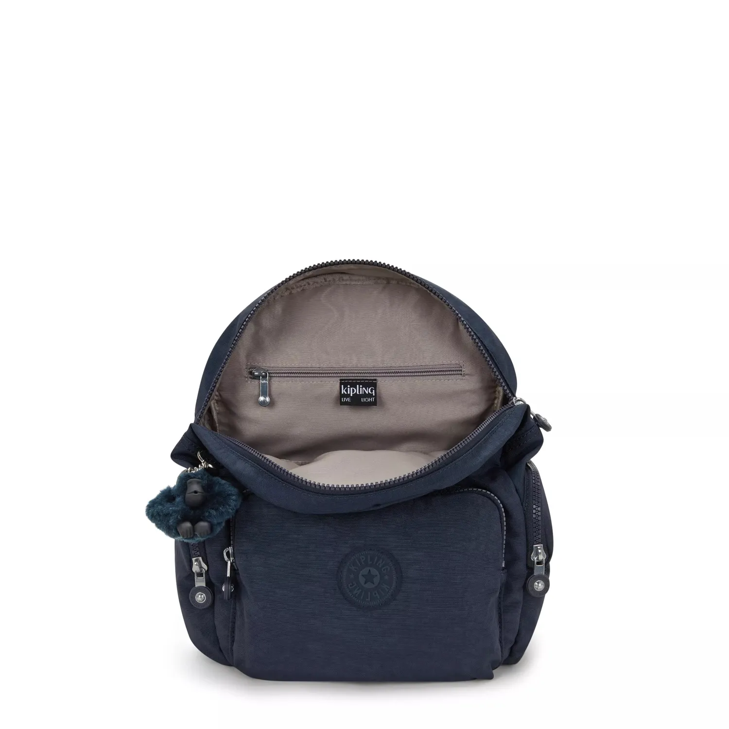 Kipling City Zip S rugzak Blue Bleu 2 klein met veel vakken