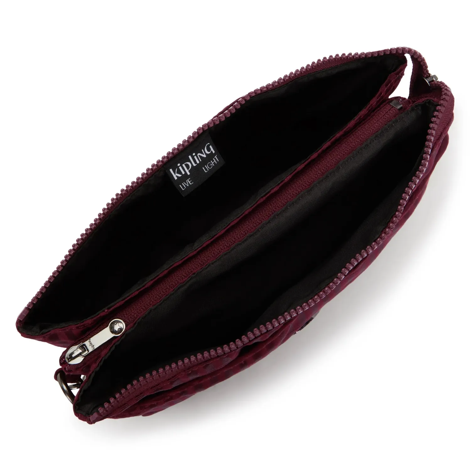 Kipling Riri L crossbody Medium Maroon Tile Jacquard