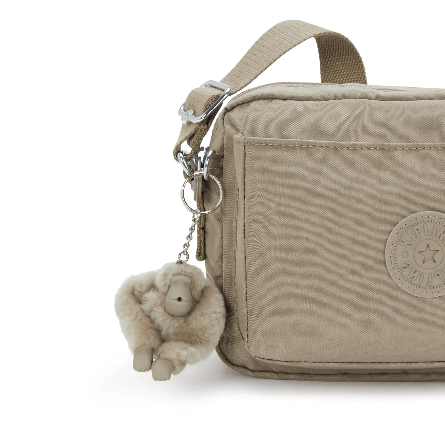 Kipling Abanu M crossbody tas Soft Taupe – 2 vakken