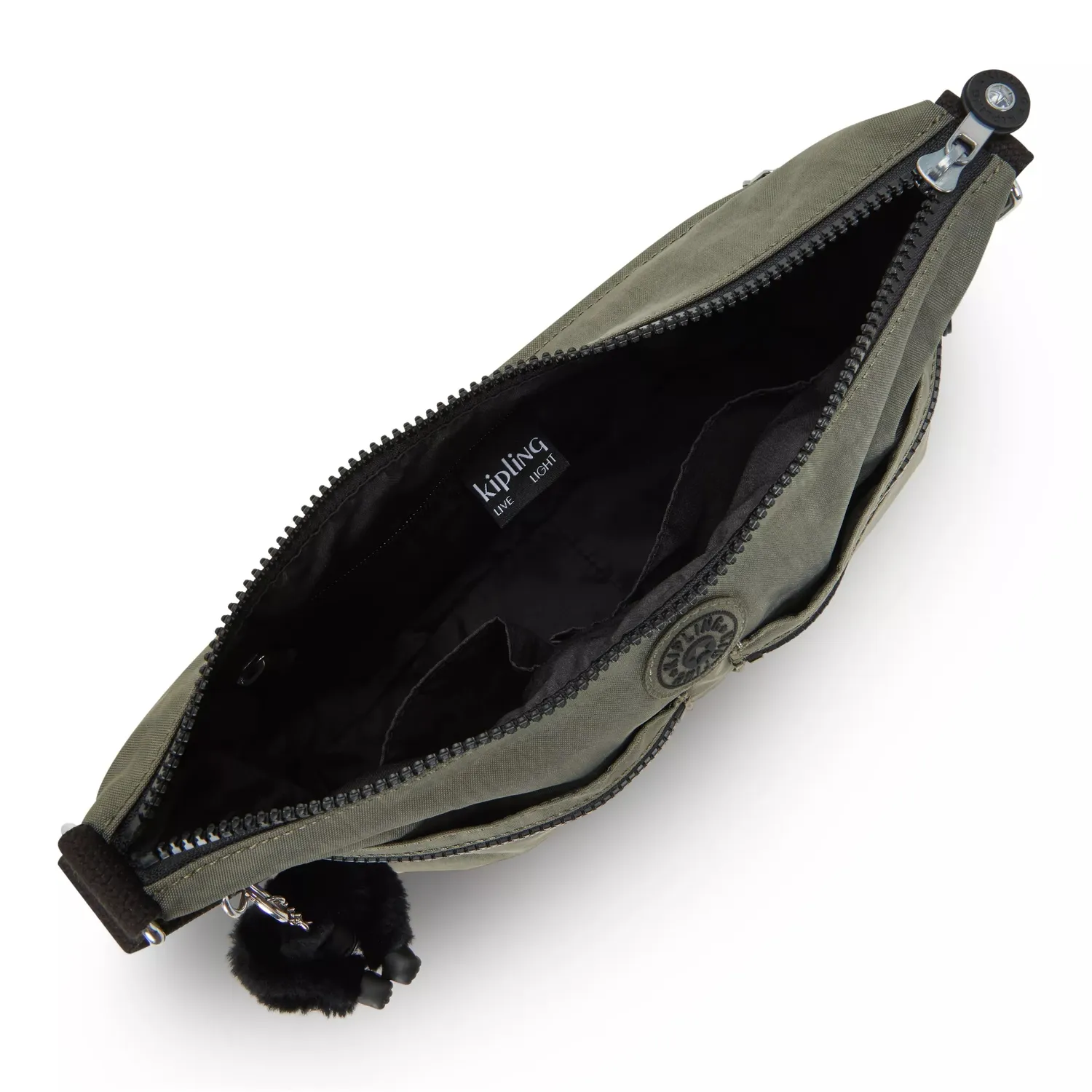Kipling Izellah schoudertas Green Moss Medium waterafstotend