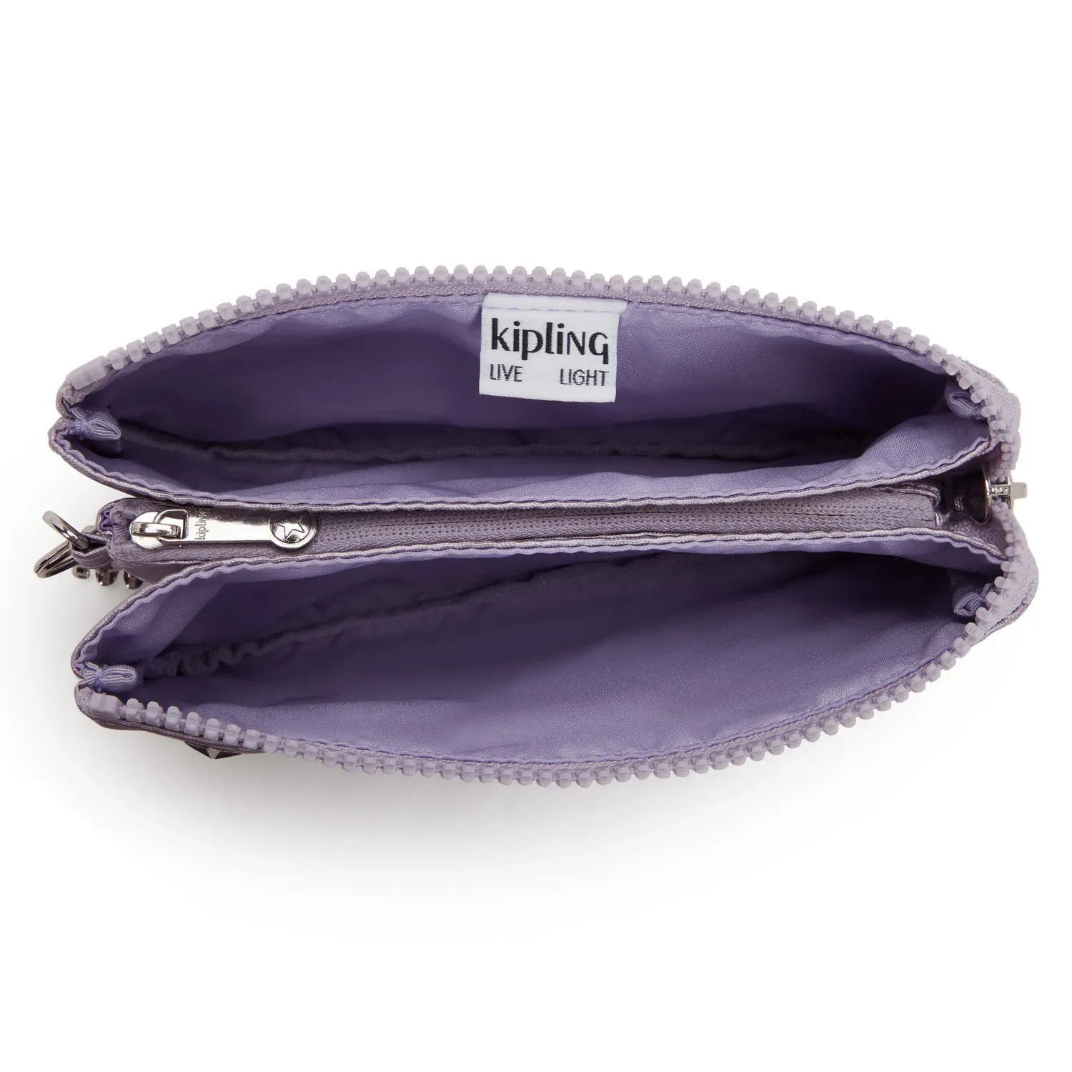 Kipling Creativity L buideltas Groot Lilac Metallic Studs waterafstotend
