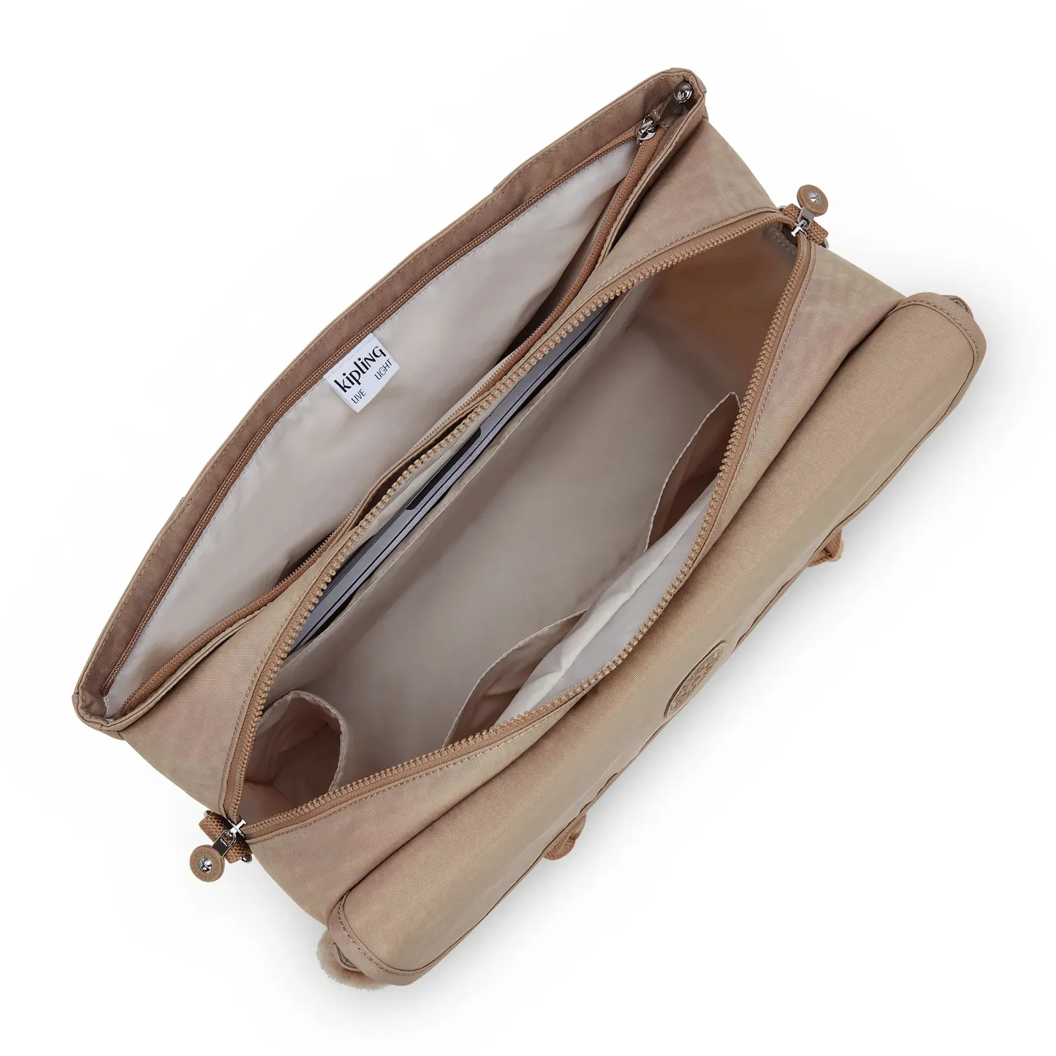 Kipling Superworker werktas Tan Beige groot 15 inch vak
