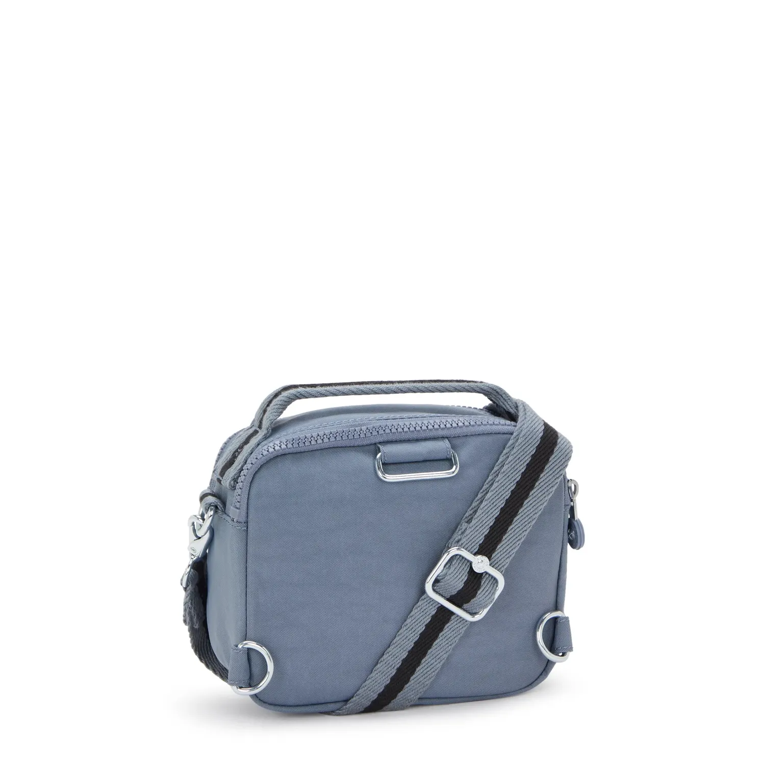 Kipling Cahir crossbody Blue Stone klein met ritsvakken