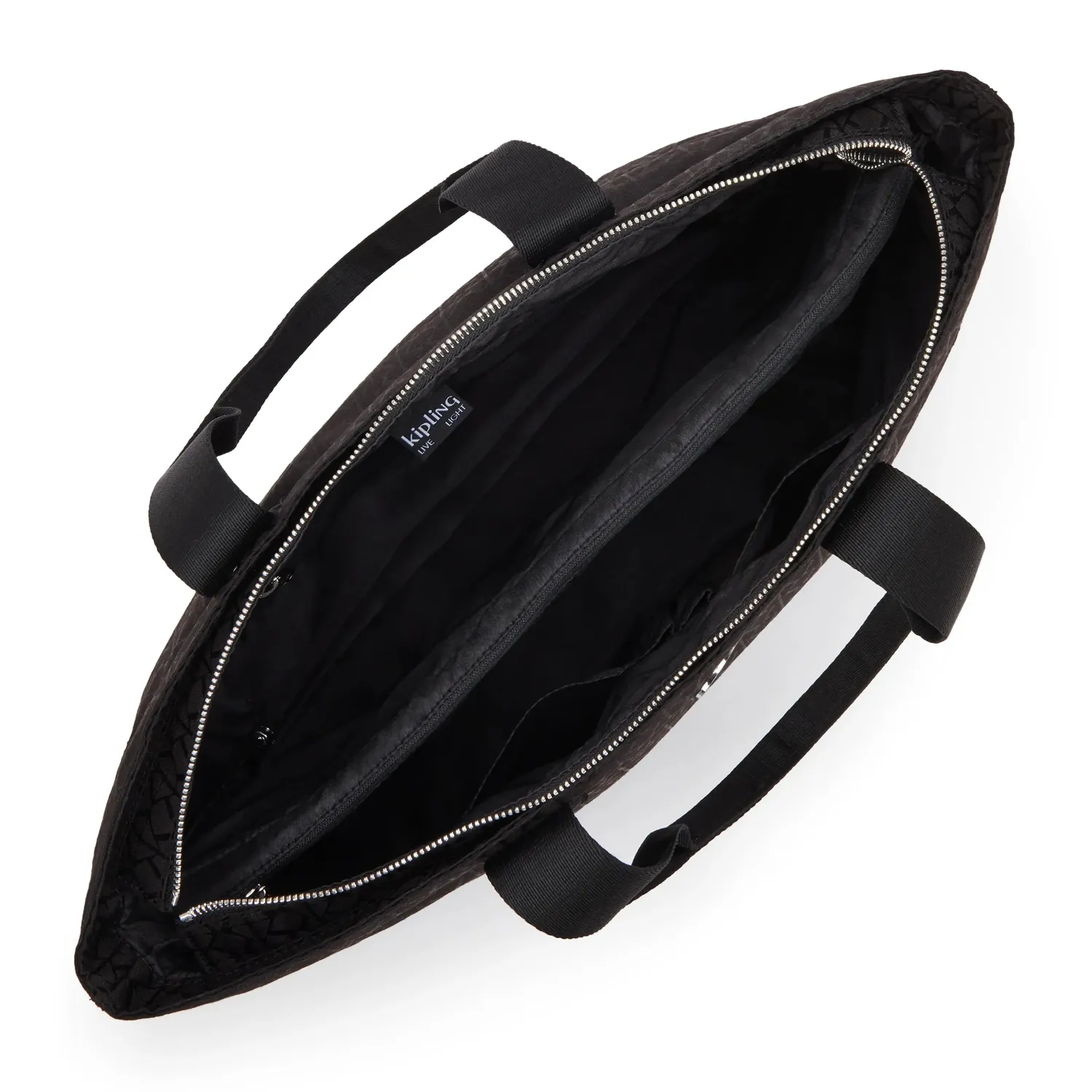 Kipling Colissa Up schoudertas Groot Noir Sign Jq laptopvak