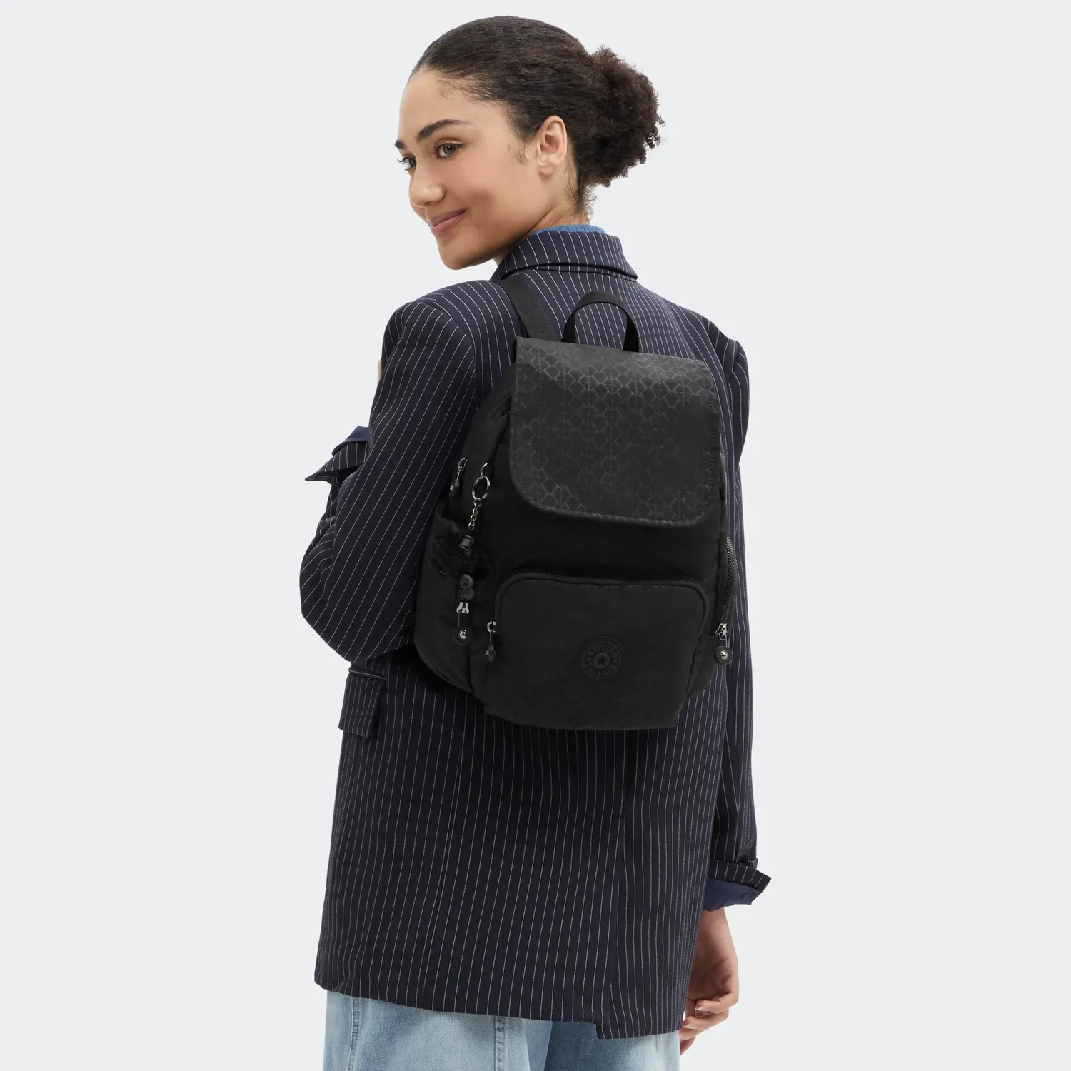 Kipling City Zip S rugzak klein Signature Emb met print