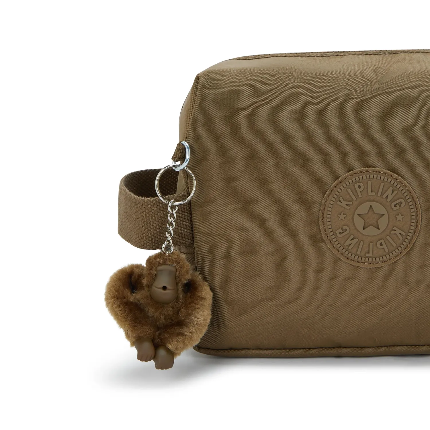 Kipling Parac toilettas groot Smooth Khaki afveegbaar