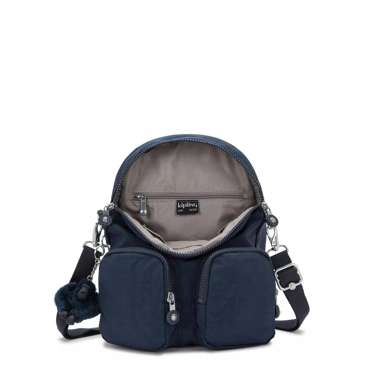 Kipling Firefly Up rugzak Blue Bleu 2 klein waterafstotend