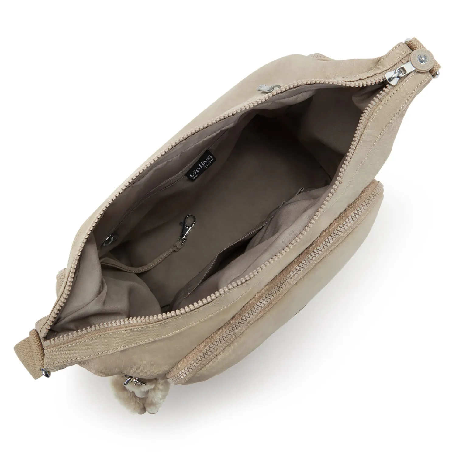 Kipling Gabb crossbodytas Groot Soft Taupe veel vakken