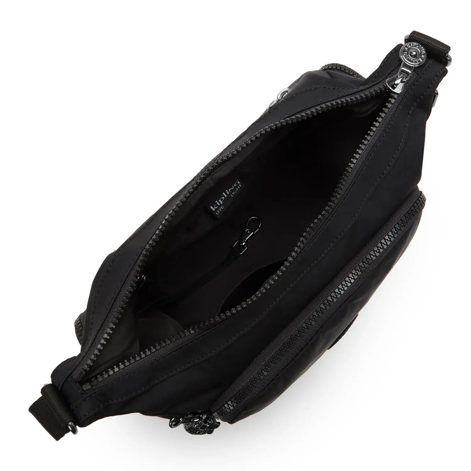 Kipling Gabb S crossbodytas Infinite Black medium met 6 ritsvakken