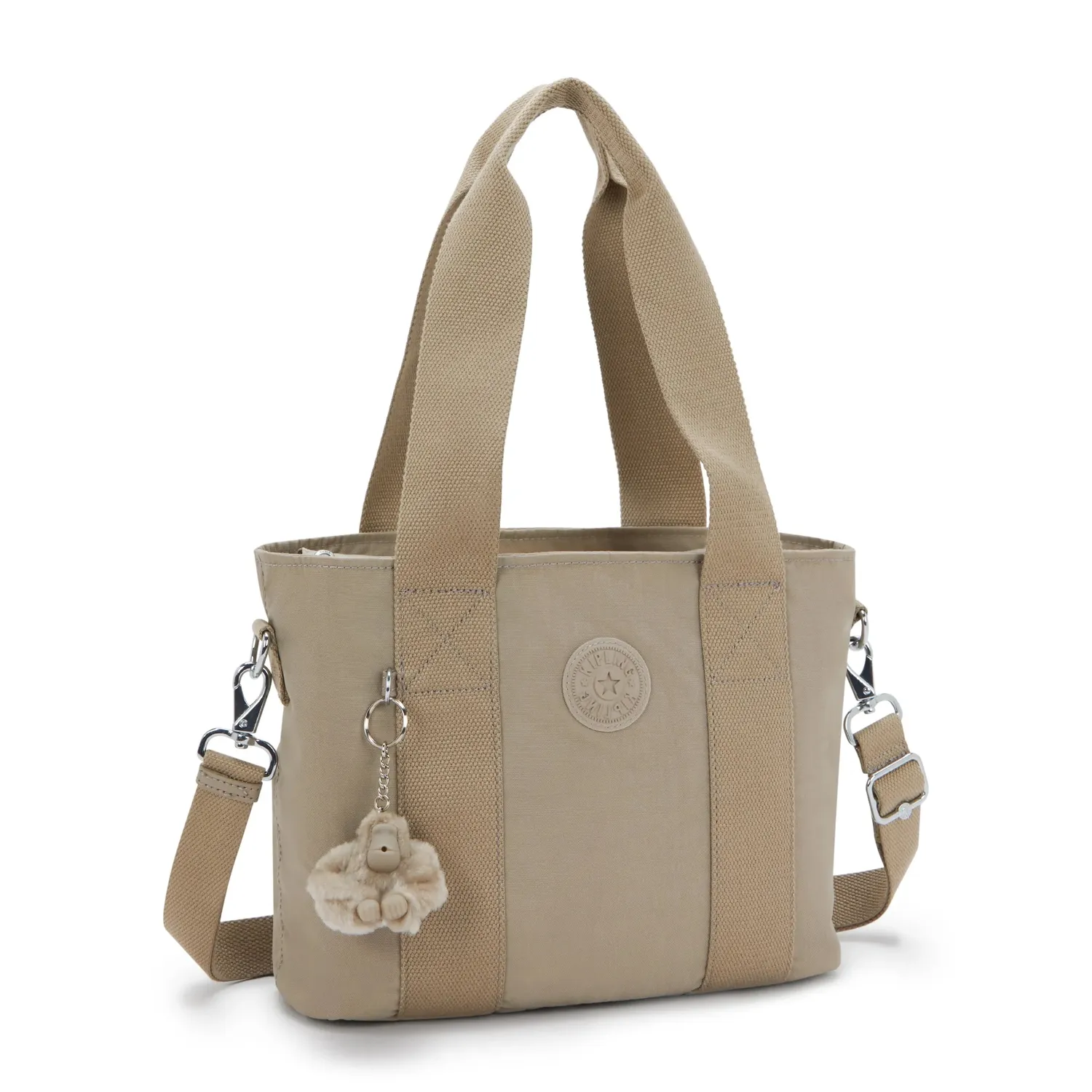 Kipling Minta M Up schoudertas Soft Taupe Medium afneembare band