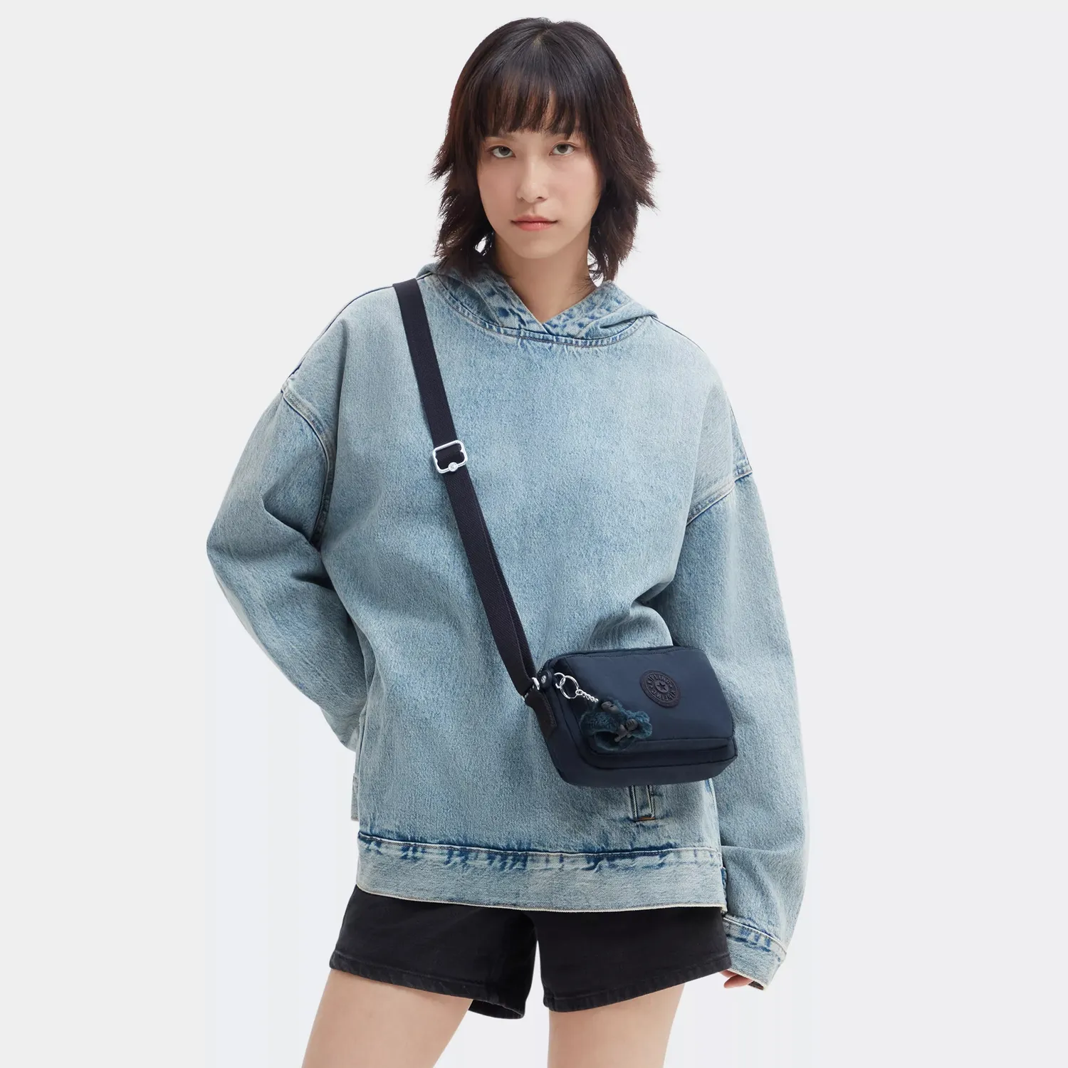 Kipling Abanu Crossbody Tas Klein Blue Bleu 2 licht