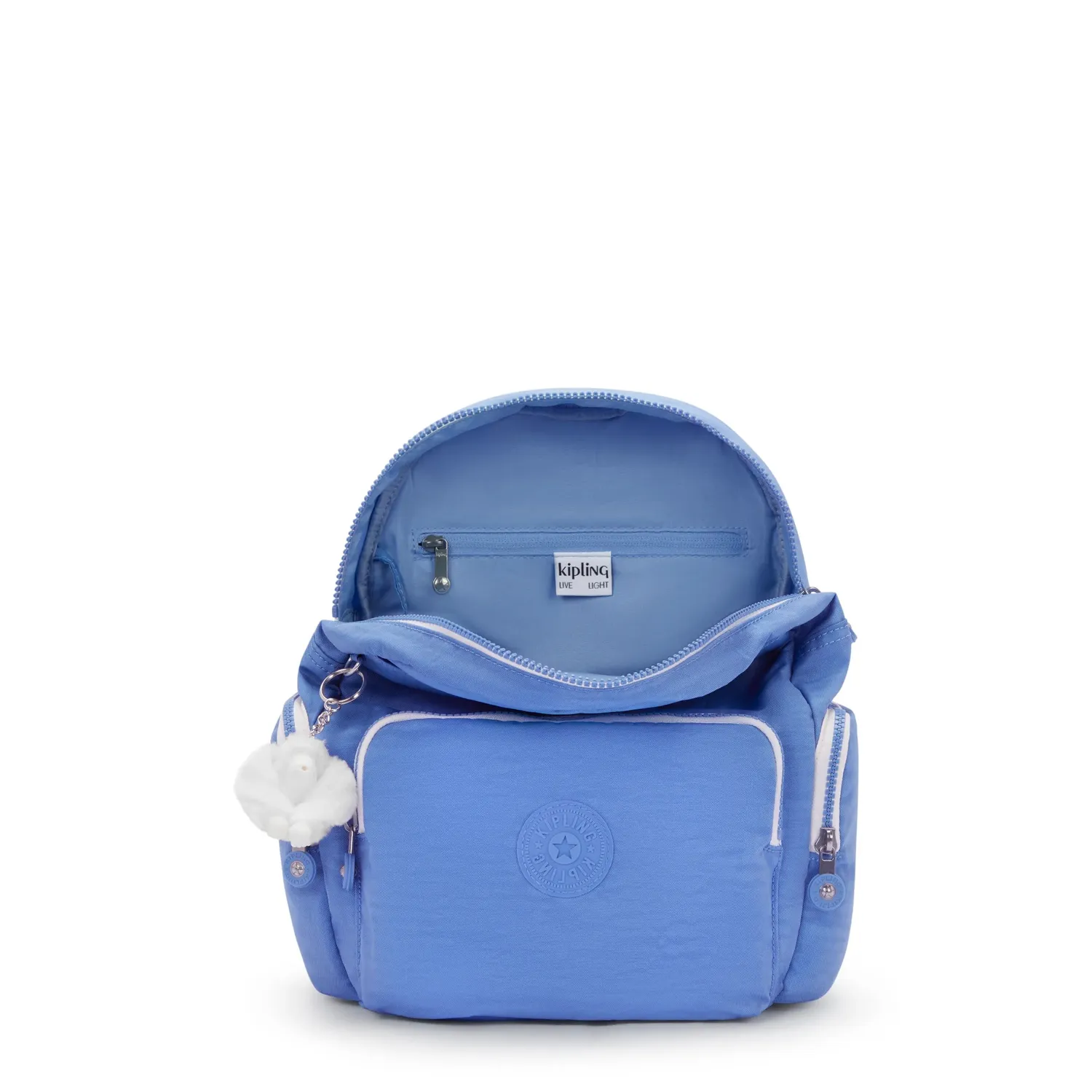 Kipling City Zip S rugzak klein Cocktail Blue met klep