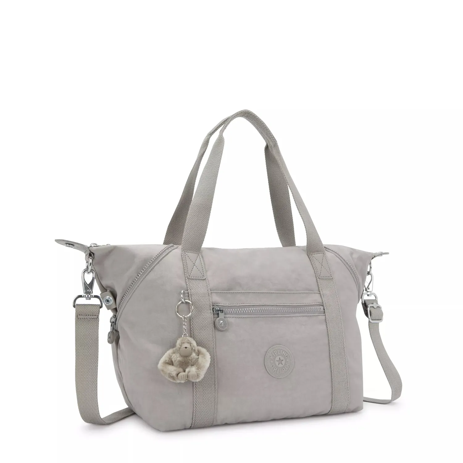 Kipling Art schoudertas medium grey gris verstelbaar