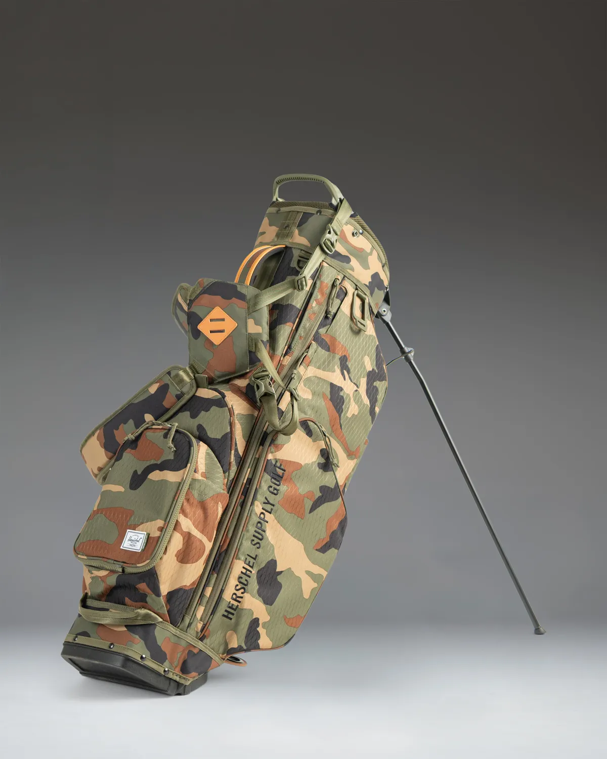 Herschel Watt Stand golftas zwart met 5-vaks top