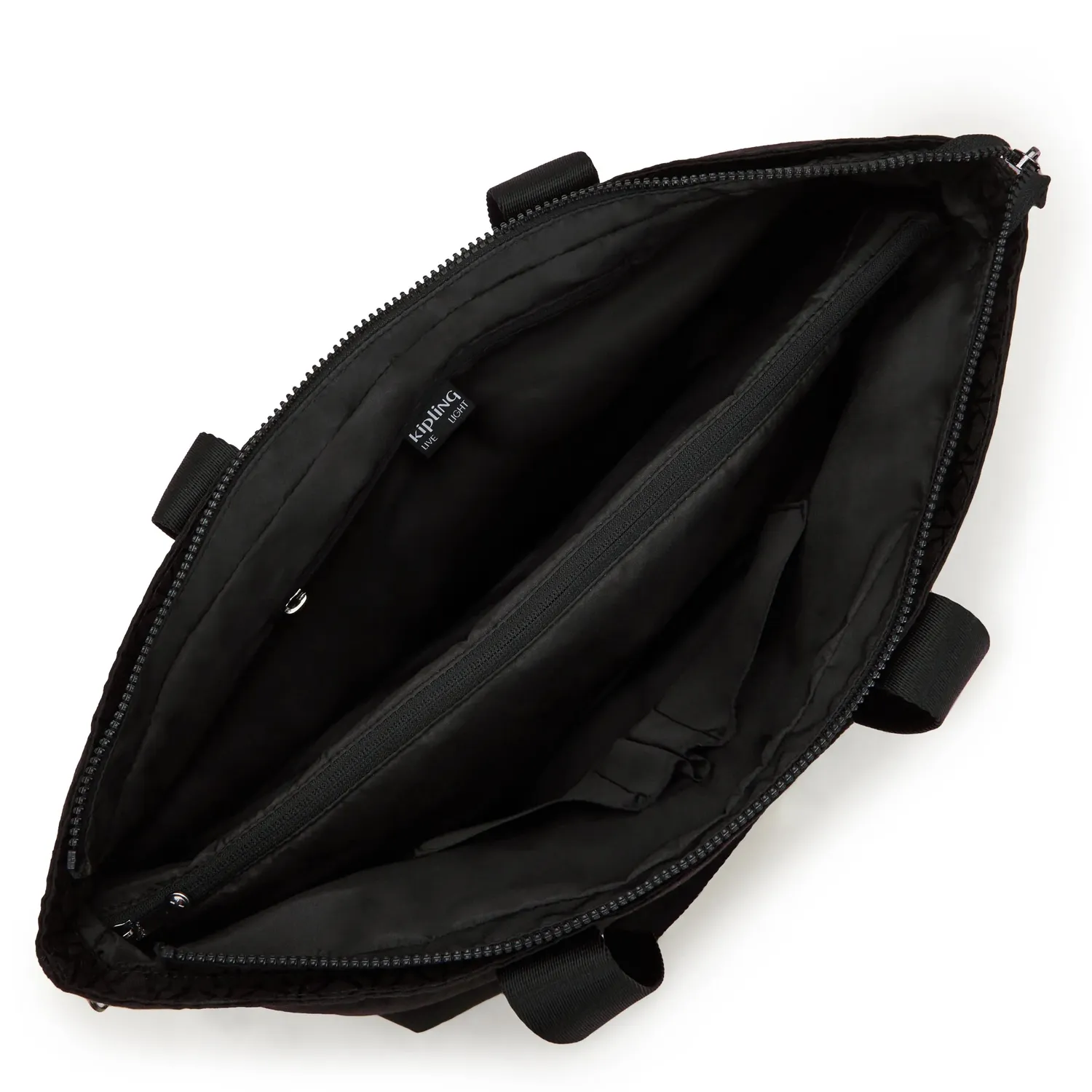 Kipling Colissa Up shopper Groot Black Sign Jacquard laptopvak