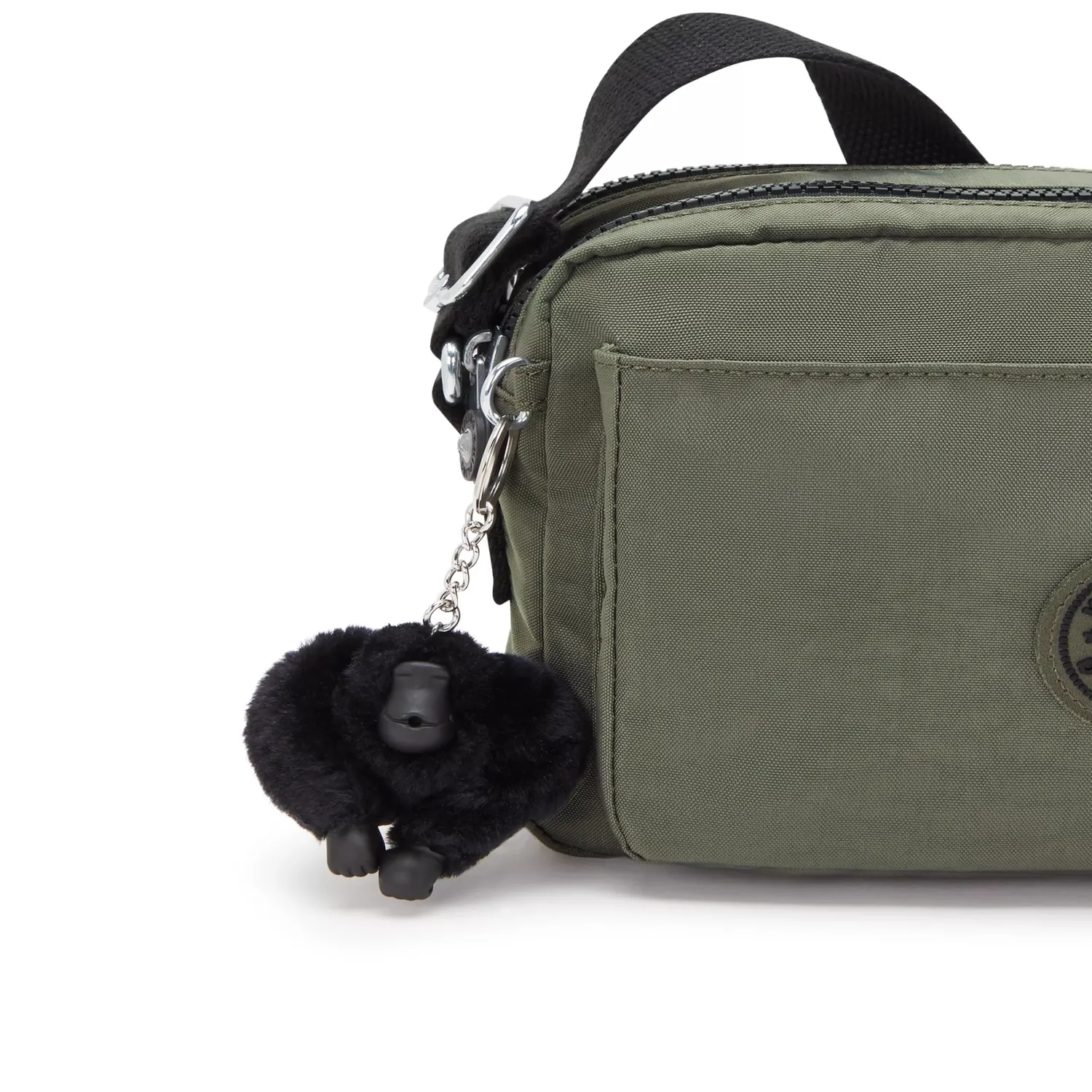 Kipling Abanu M crossbody Green Moss met penvakjes
