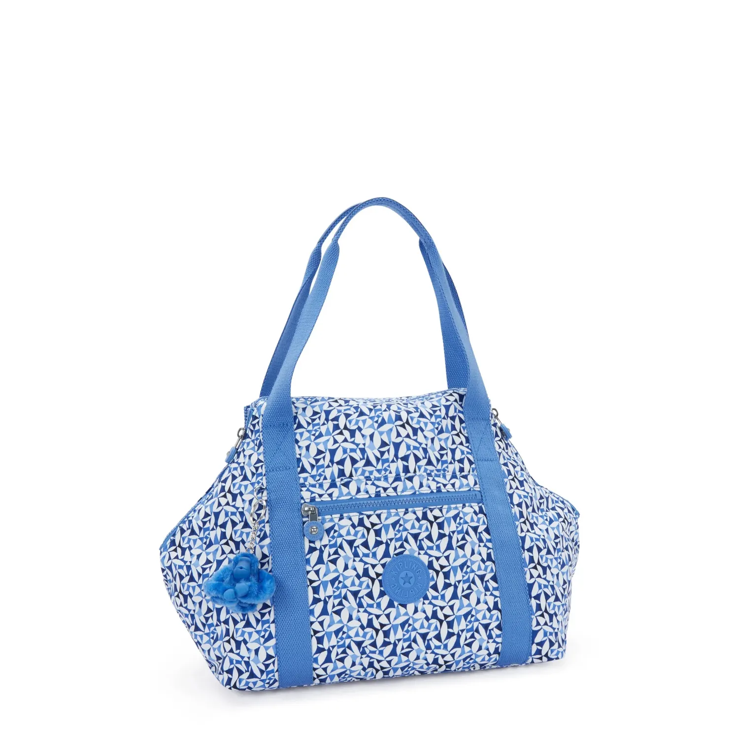 Kipling Art schoudertas Medium Crazy Leaves licht