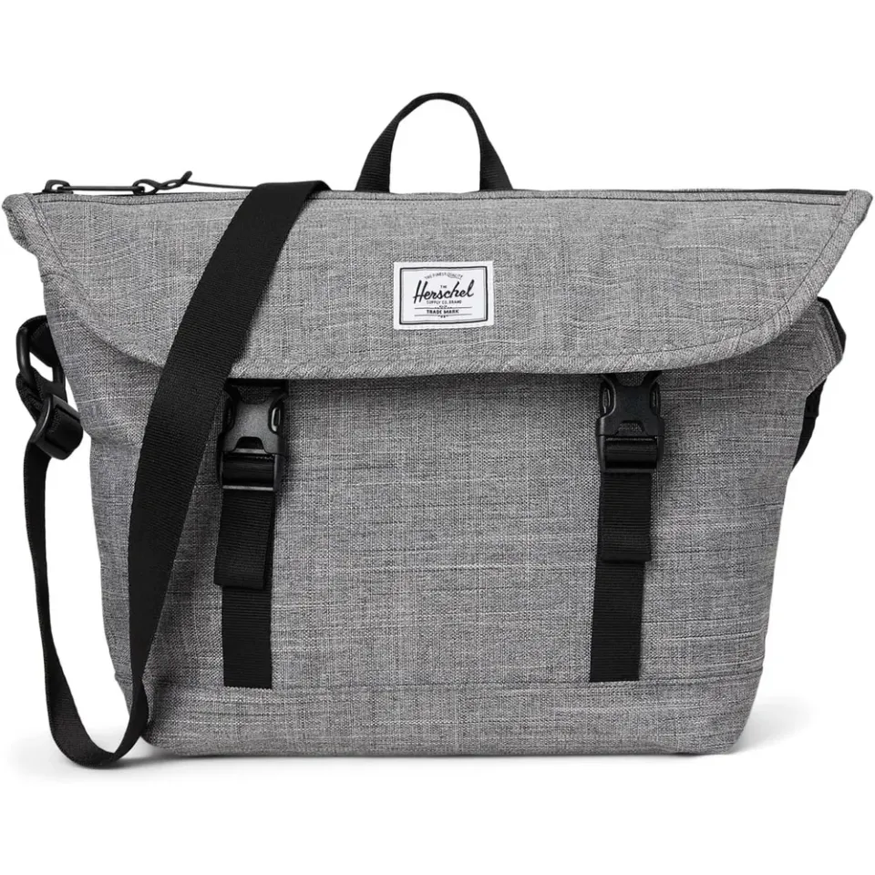 Herschel Cove messenger Raven Crosshatch grijs canvas
