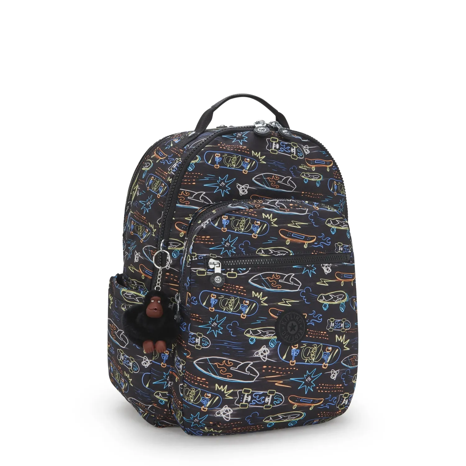 Kipling Seoul College Extra rugzak Neon Skate groot 15 inch
