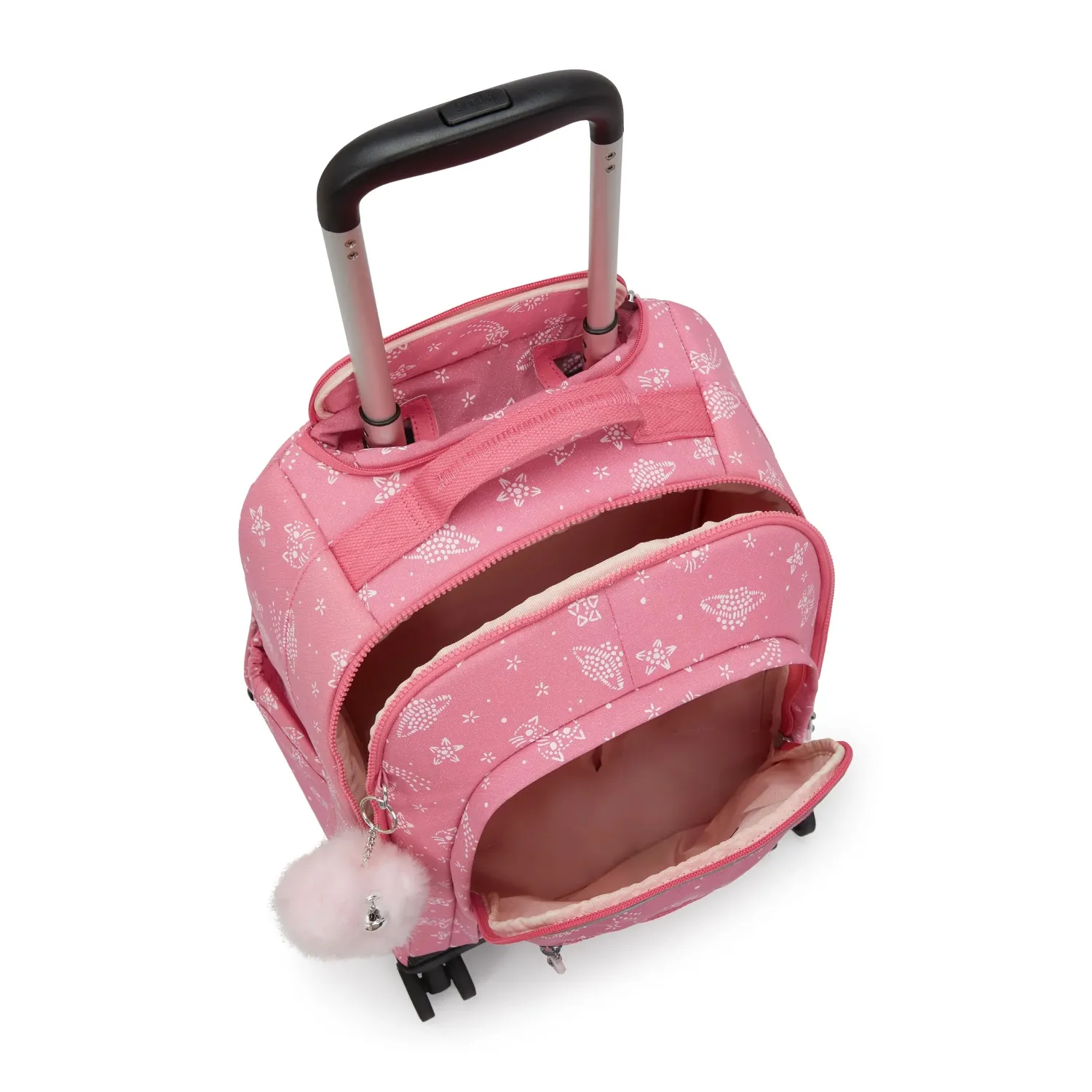 Kipling New Zea rugzak Glitter Cats groot met wielen