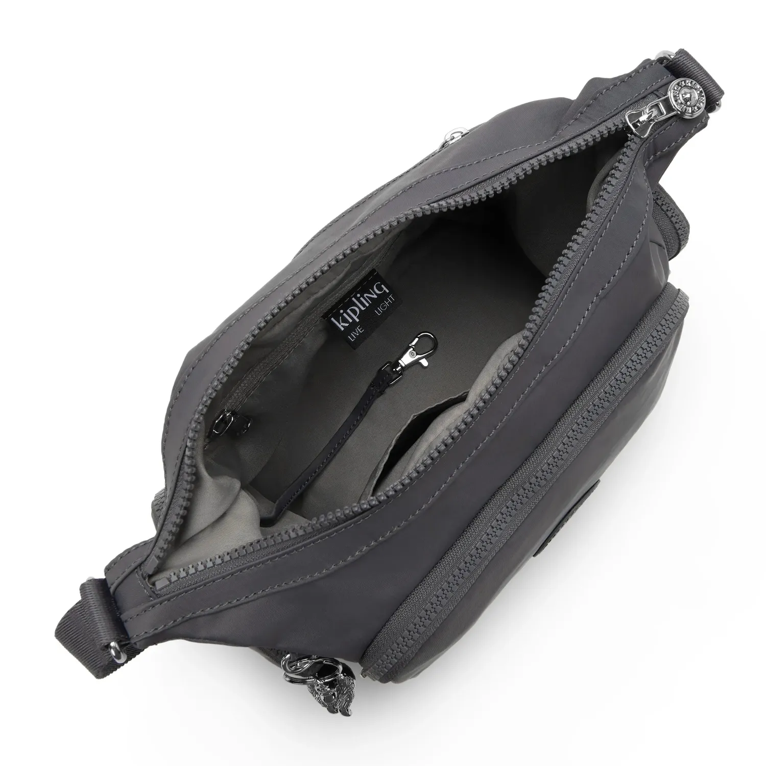 Kipling Gabb S crossbody tas Medium Moonlit Slate met vakindeling