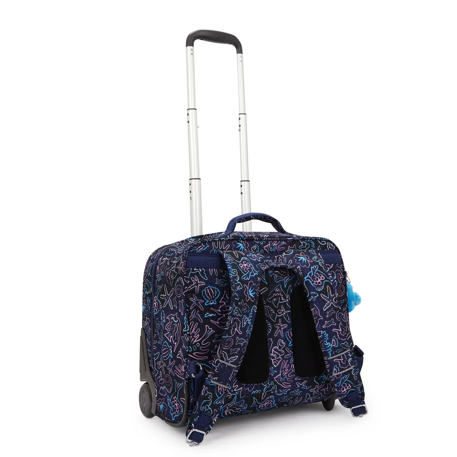 Kipling Giorno rugzak met wieltjes Disco Fish groot