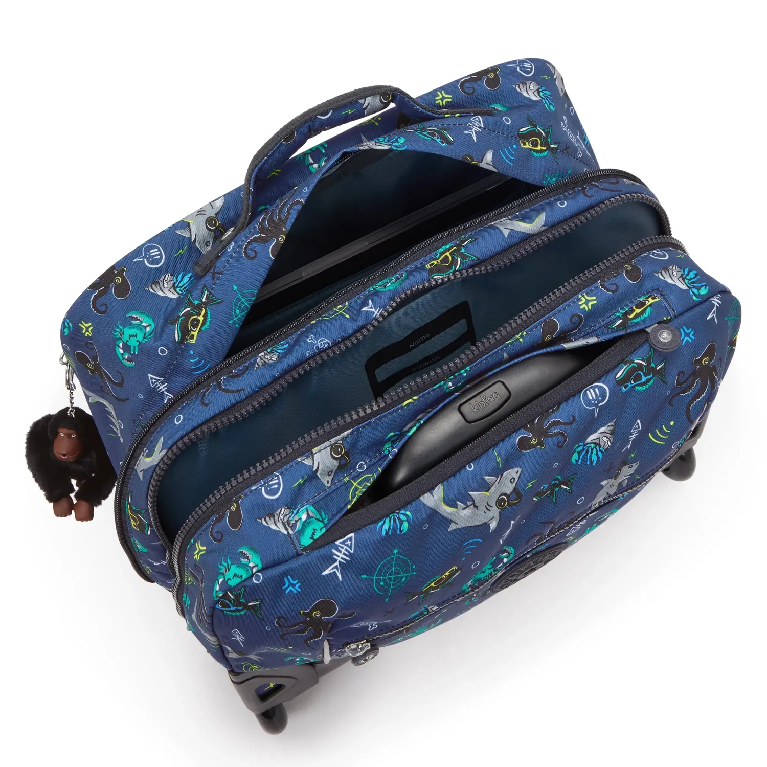 Kipling Giorno rugzak Undersea Party groot met wieltjes
