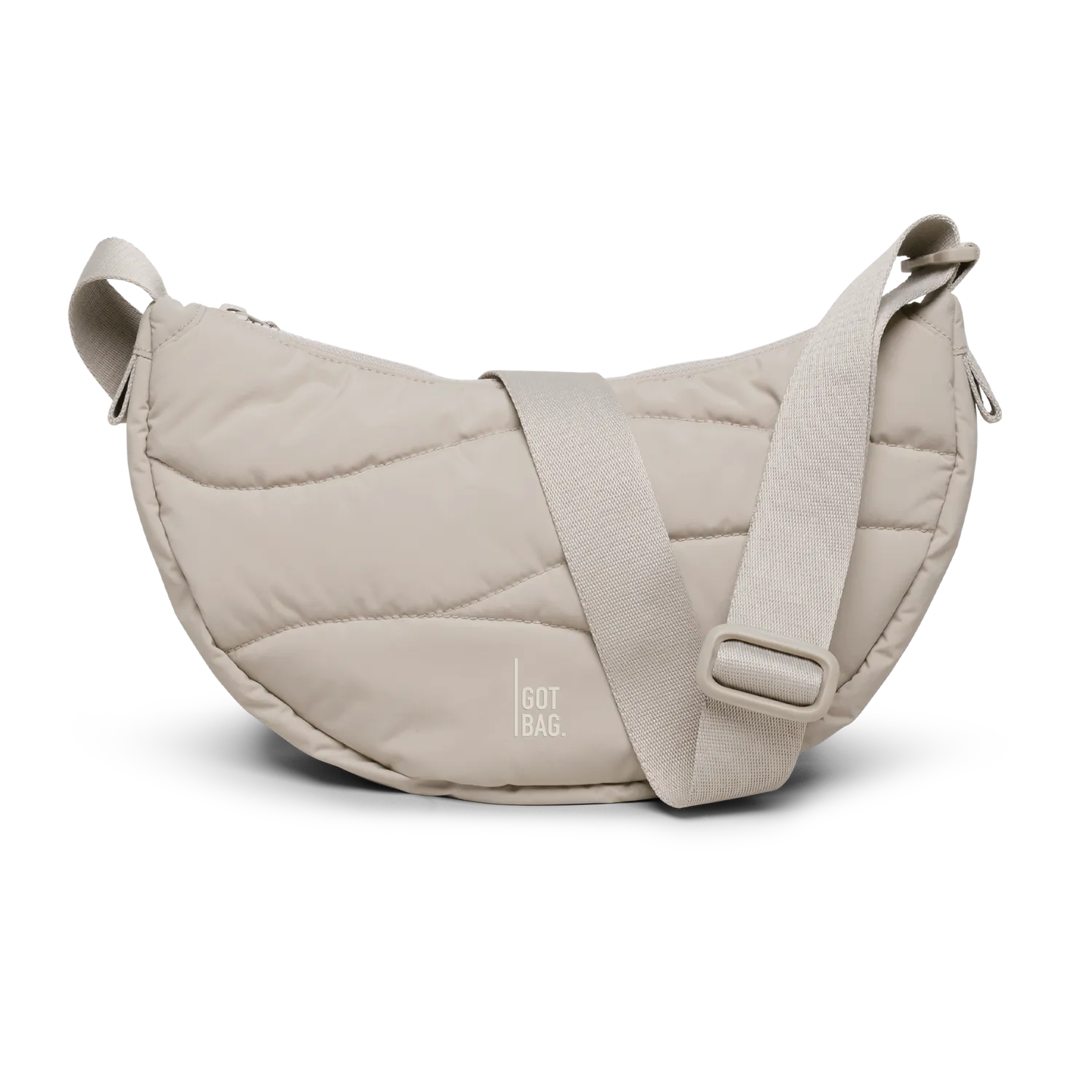 Got Bag Wavy Puffer Moon Bag Small schoudertas zwart