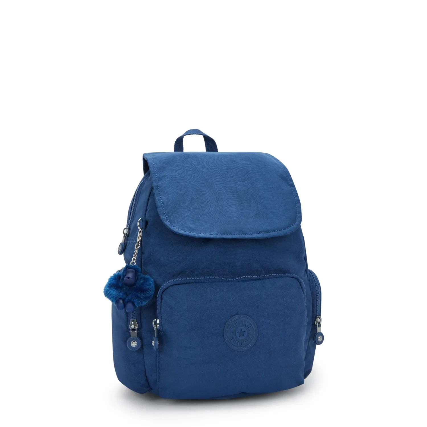 Kipling City Zip S rugzak Casual Blue klein met achtervak
