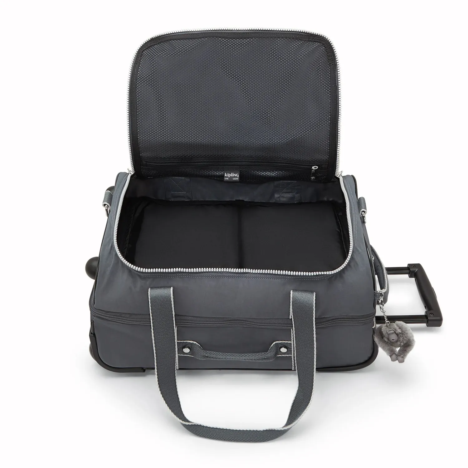 Kipling Teagan US kleine koffer moonlit grey 2 wielen