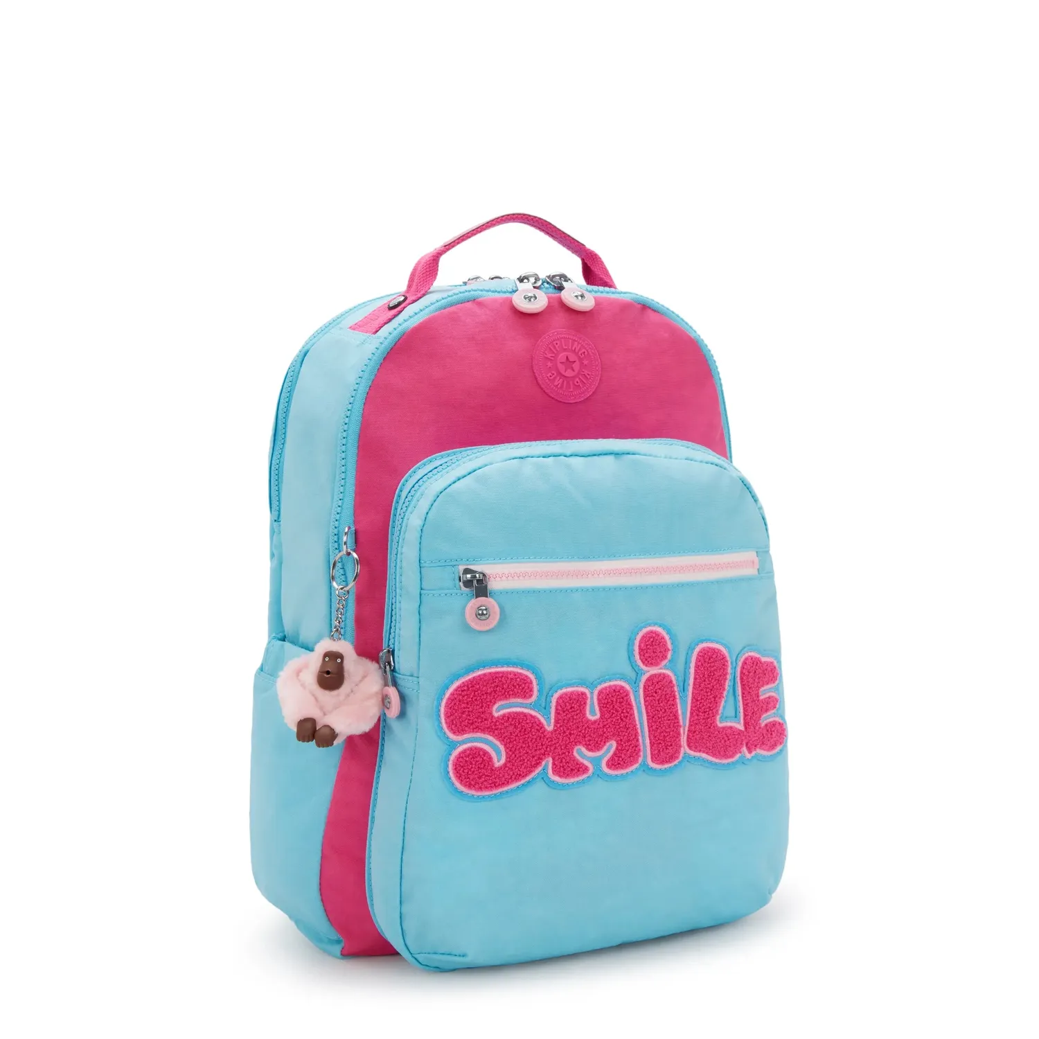 Kipling Seoul Lap rugzak Smile Blue Block groot 15 inch