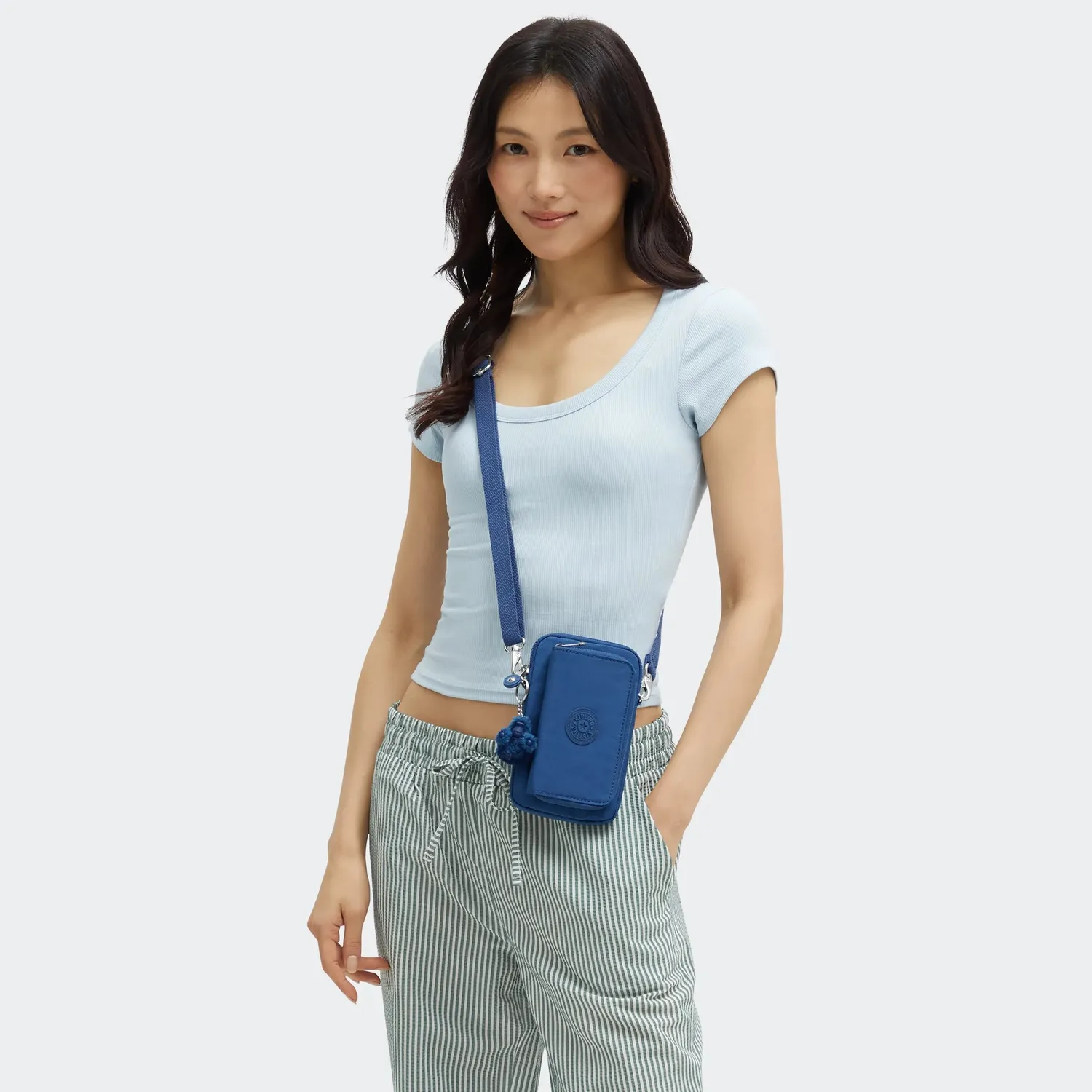 Kipling Telmo portemonnee crossbody klein Casual Blue pasjes
