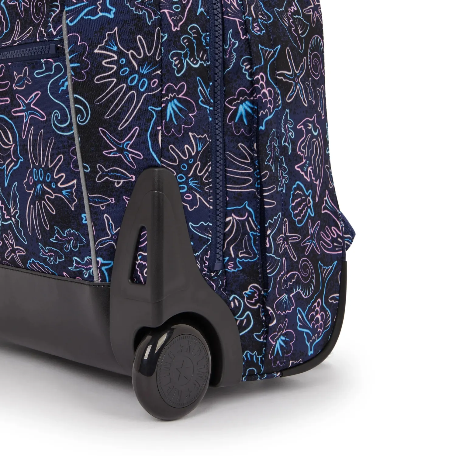 Kipling Giorno rugzak met wieltjes Disco Fish groot