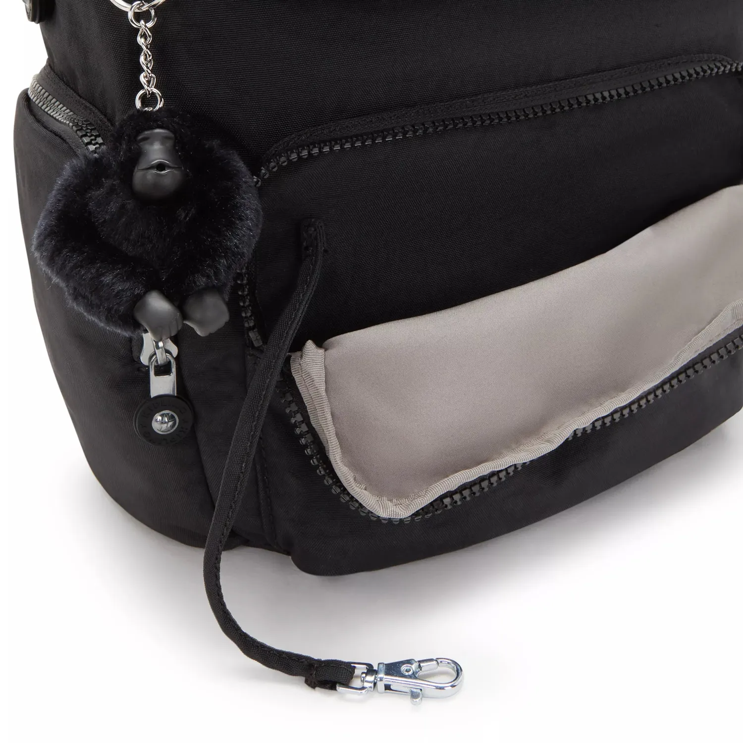 Kipling City Zip S rugzak Black Noir klein zwart basic
