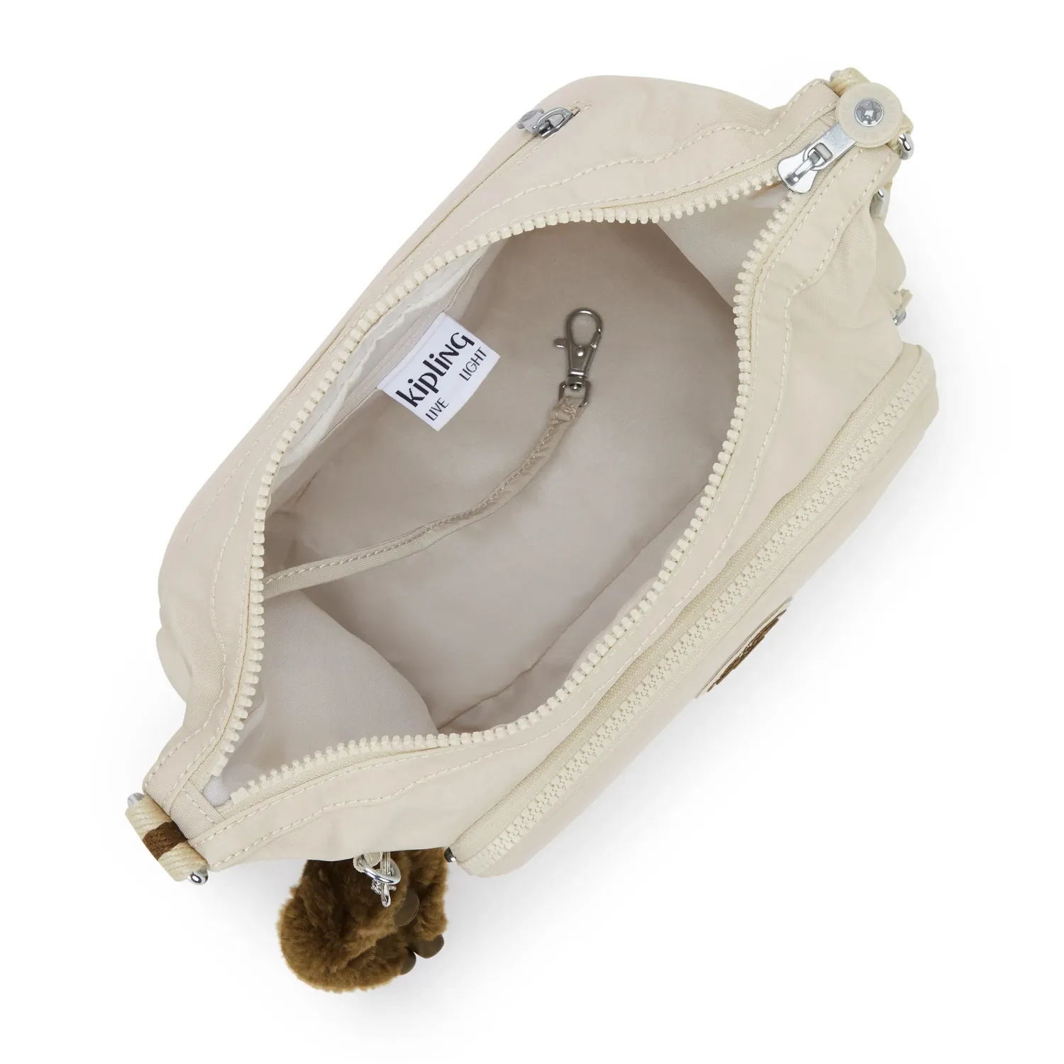 Kipling Gabb S crossbodytas Soft Sand Medium met sleutelkoord