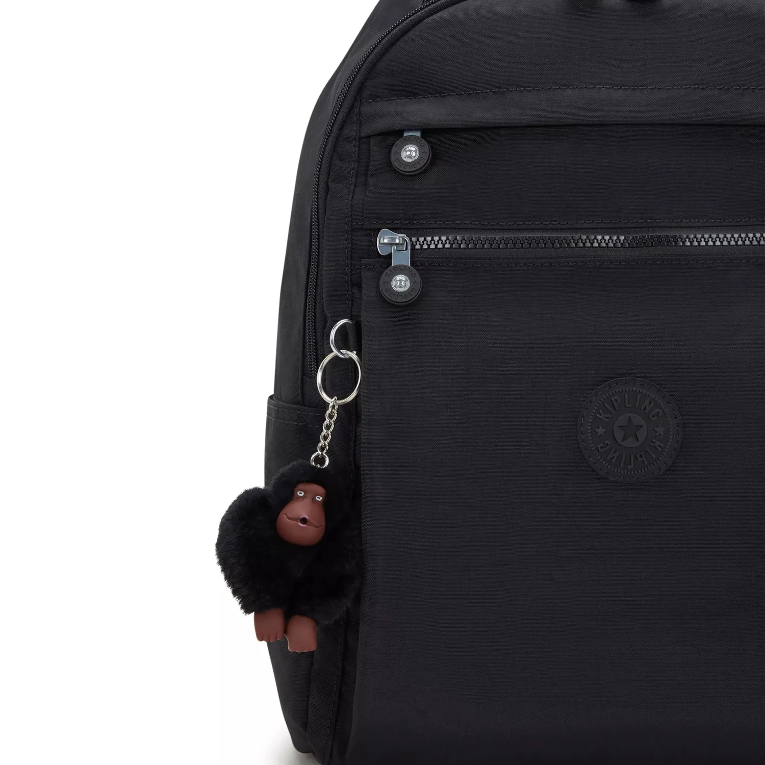 Kipling Micah rugzak Medium Black Tonal met laptopvak