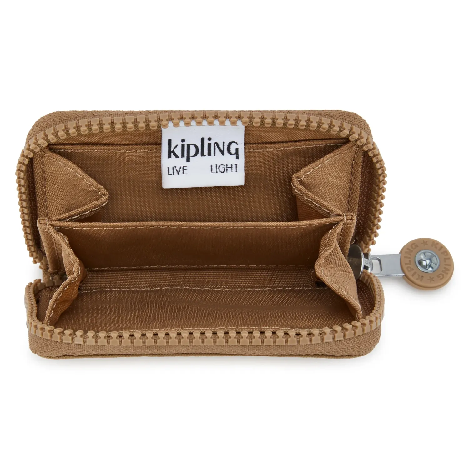 Kipling Cash Buddy portemonnee Early Tan klein met rits