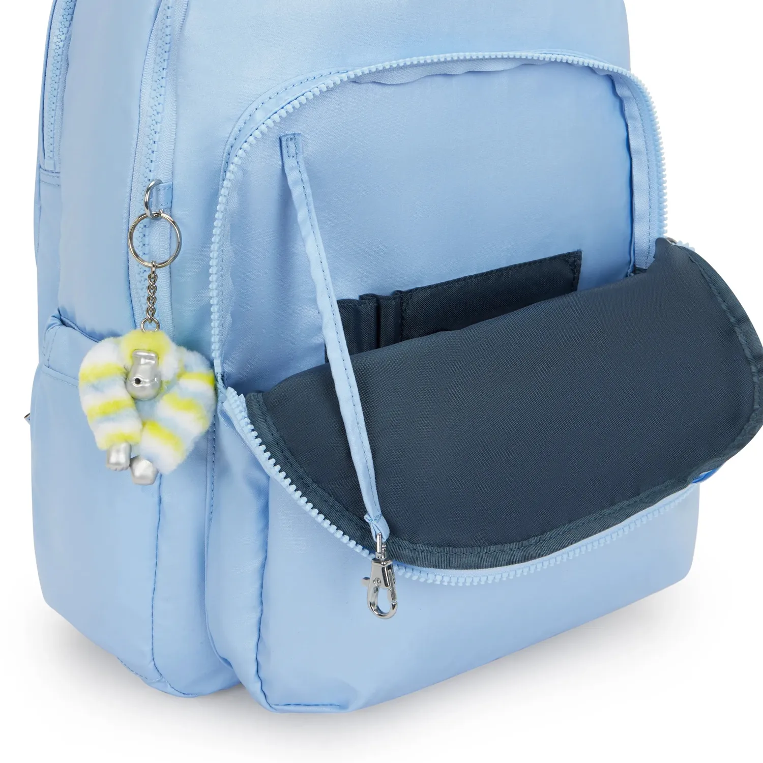 Kipling Seoul Lap rugzak Groot Clear Sky Metallic 15 inch