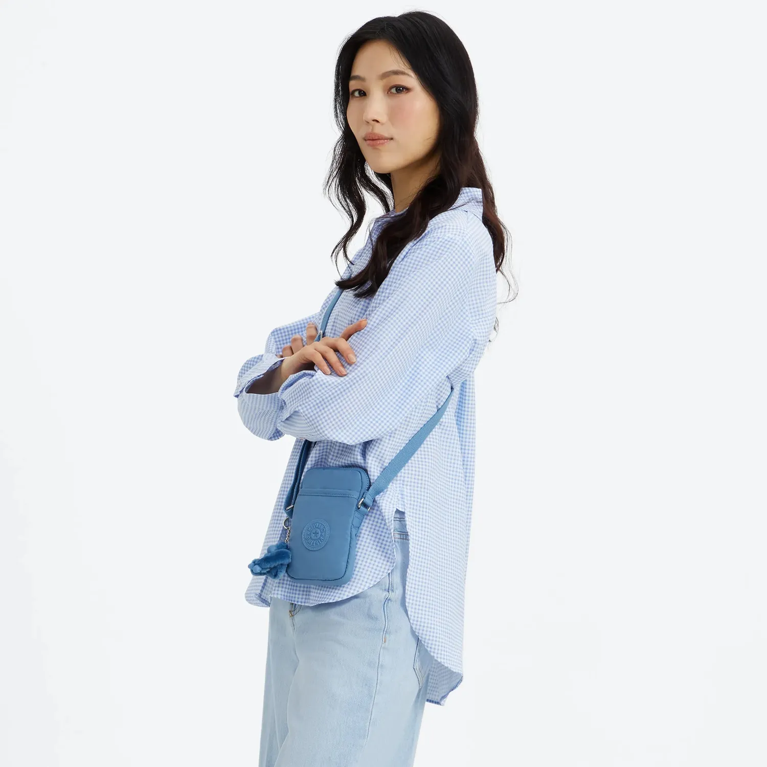 Kipling Tally telefoontas Vintage Blue klein waterafstotend