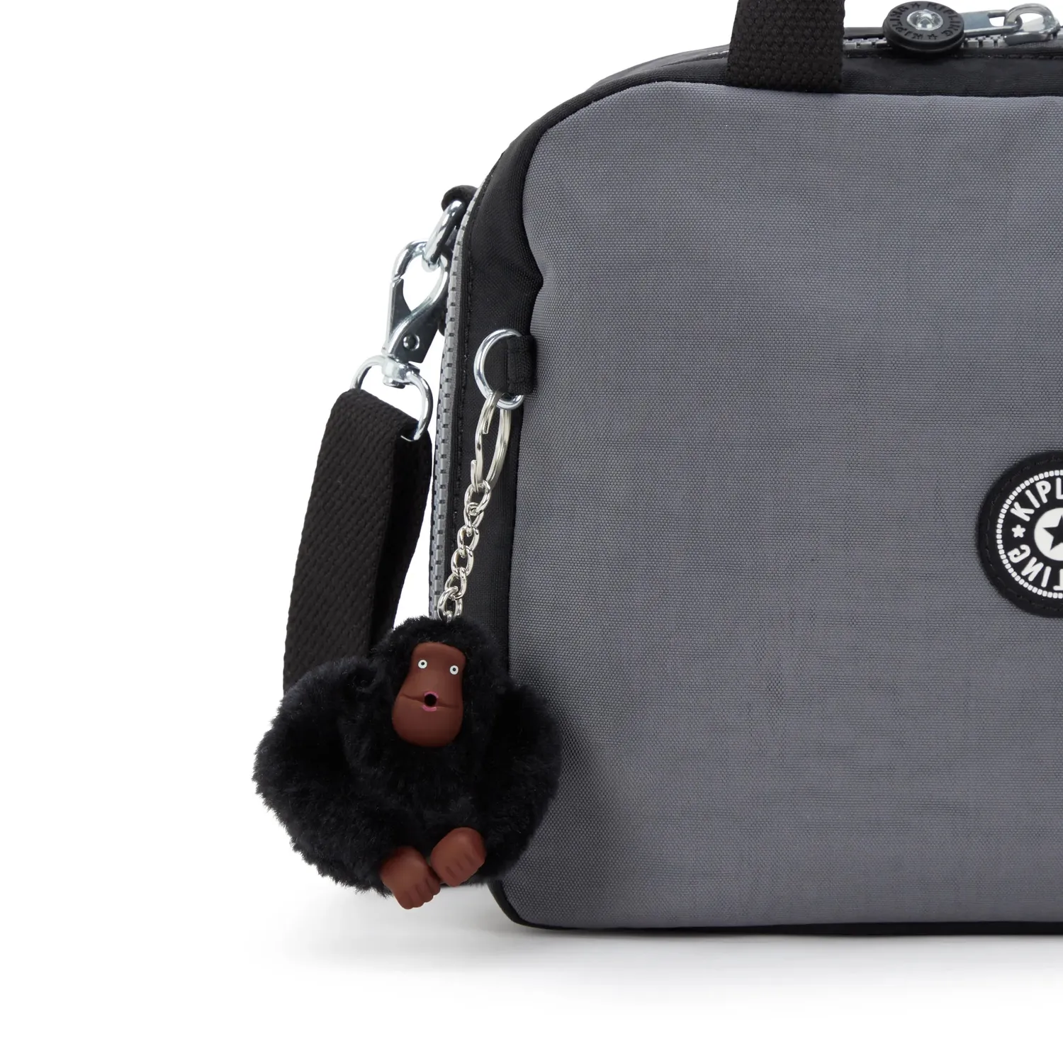 Kipling Miyo lunchtas Groot Space Black Block geïsoleerd
